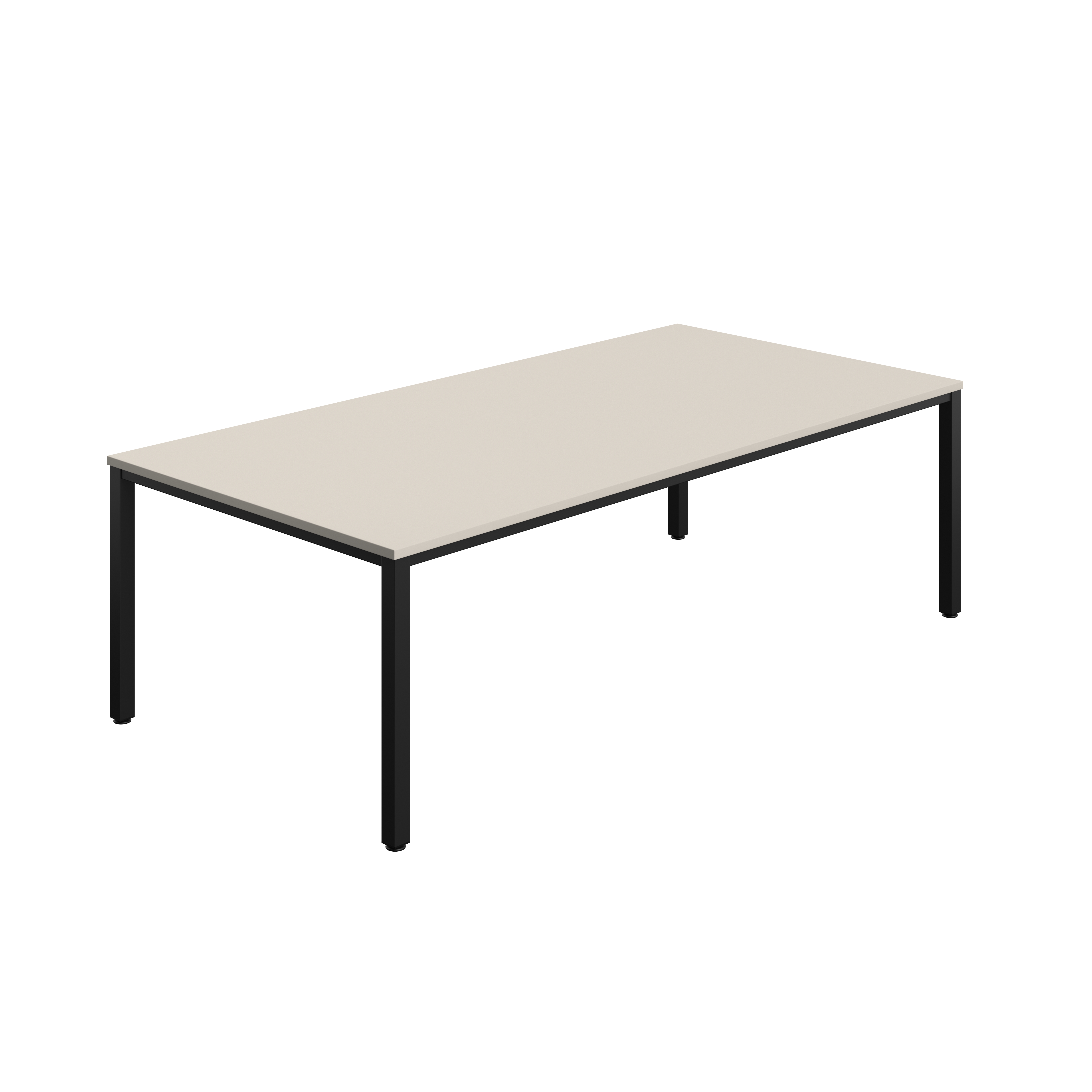 Fraction Infinity Rectangular Meeting Table (FSC) | 2400 X 1200 | Grey/Black