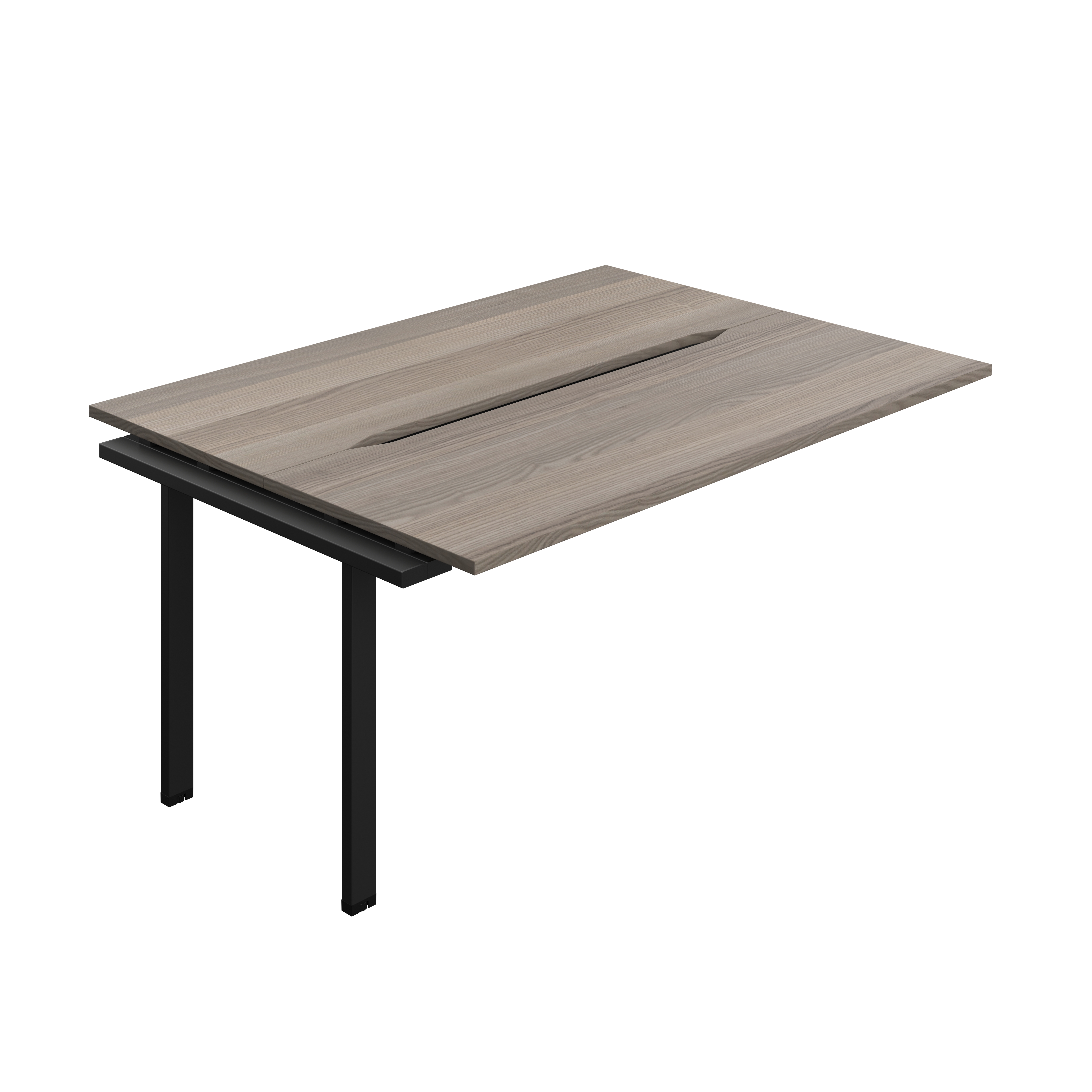 Synergy Bench Extension with Cut Out: 2 Person (FSC) : 1600 | 600 | Grey Oak/Black