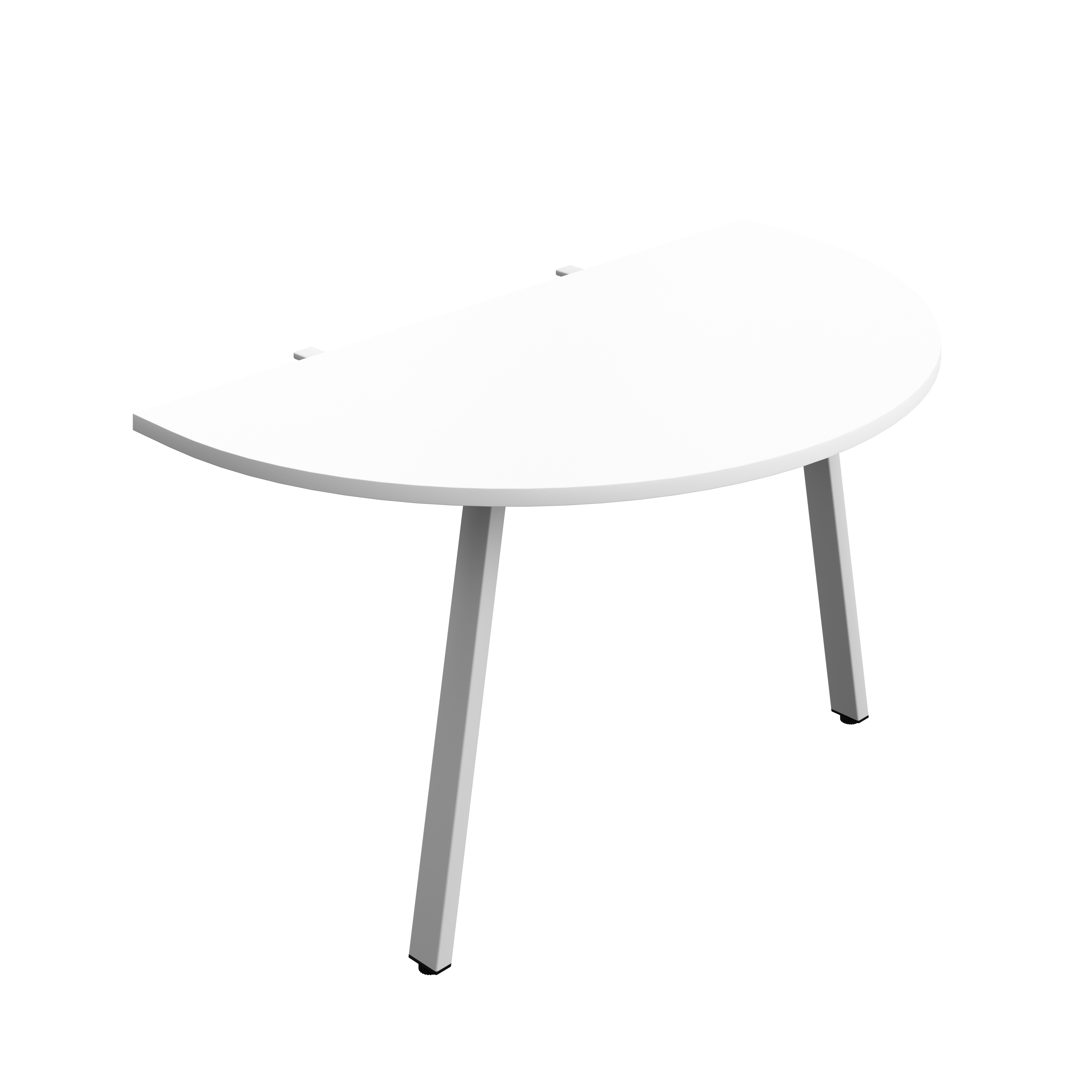 Synergy Screen Depth D-End Single Person Bench : A-Frame Leg : 1400 | 800 | White/Silver