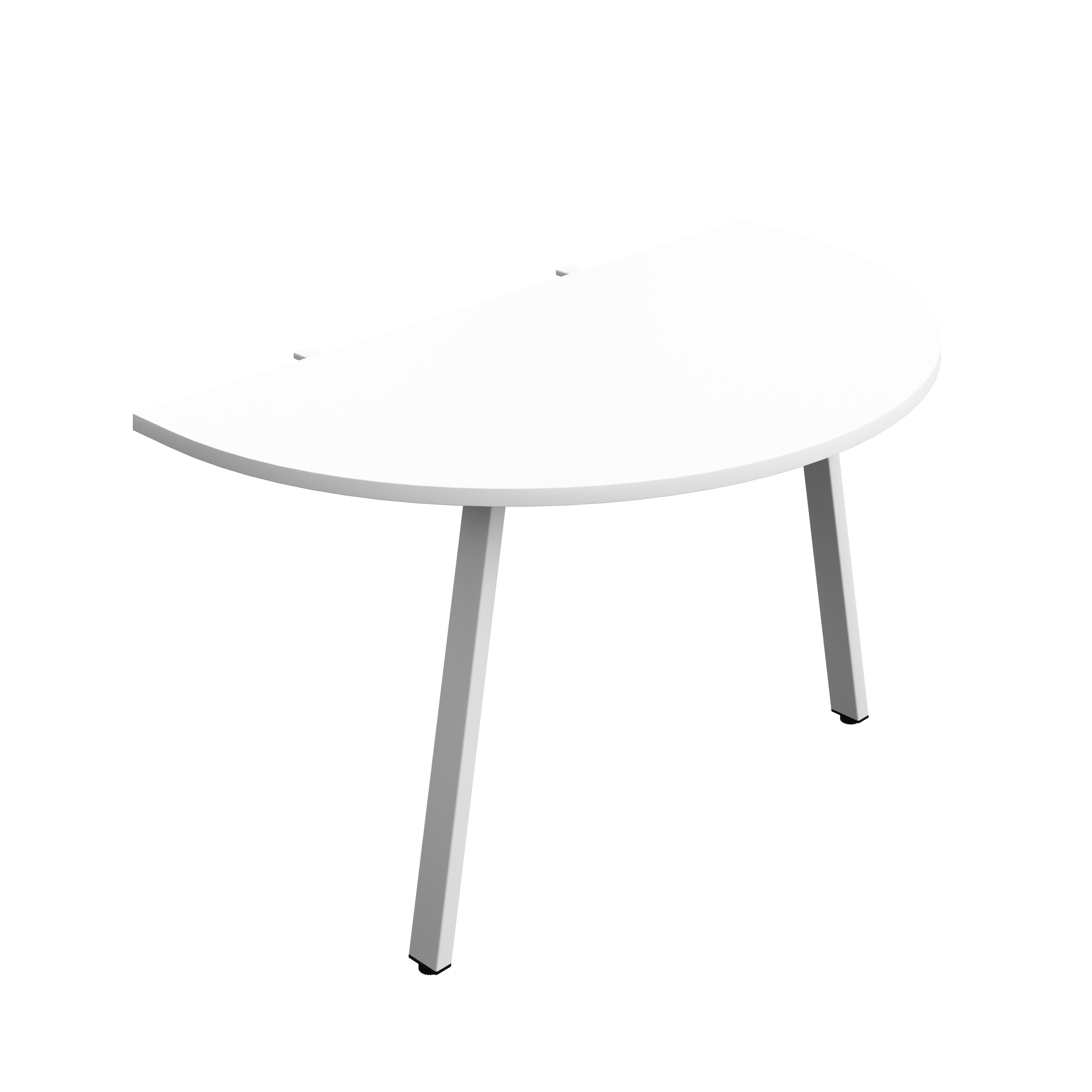 Synergy Screen Depth D-End Single Person Bench : A-Frame Leg : 1400 | 800 | White/White