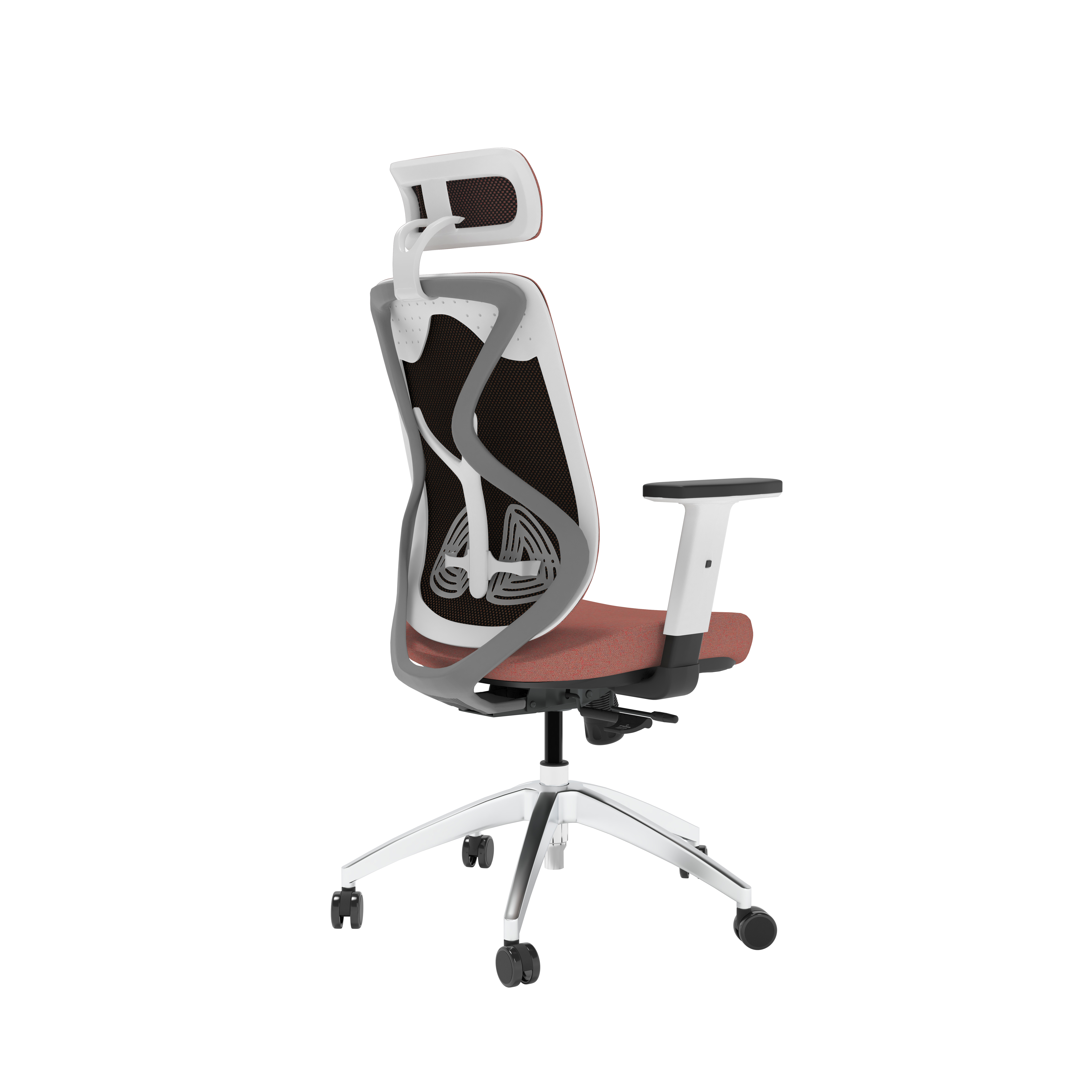 Maldini High Back Office Chair | Orange/White thumbnail 5