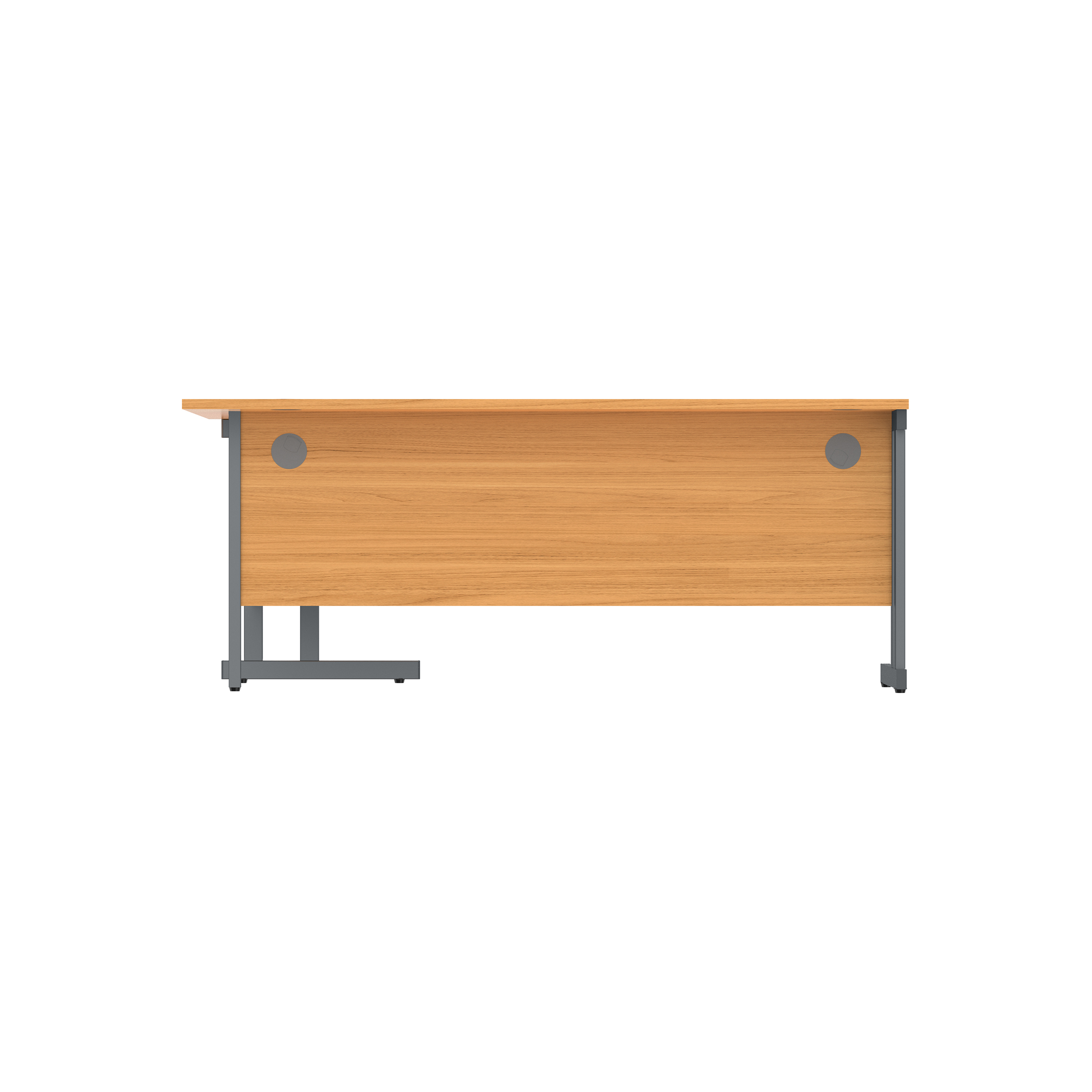 Office Right Hand Corner Desk with Steel Double Upright Cantilever Frame (FSC) | 1800X1200 | Beech/Graphite thumbnail 4
