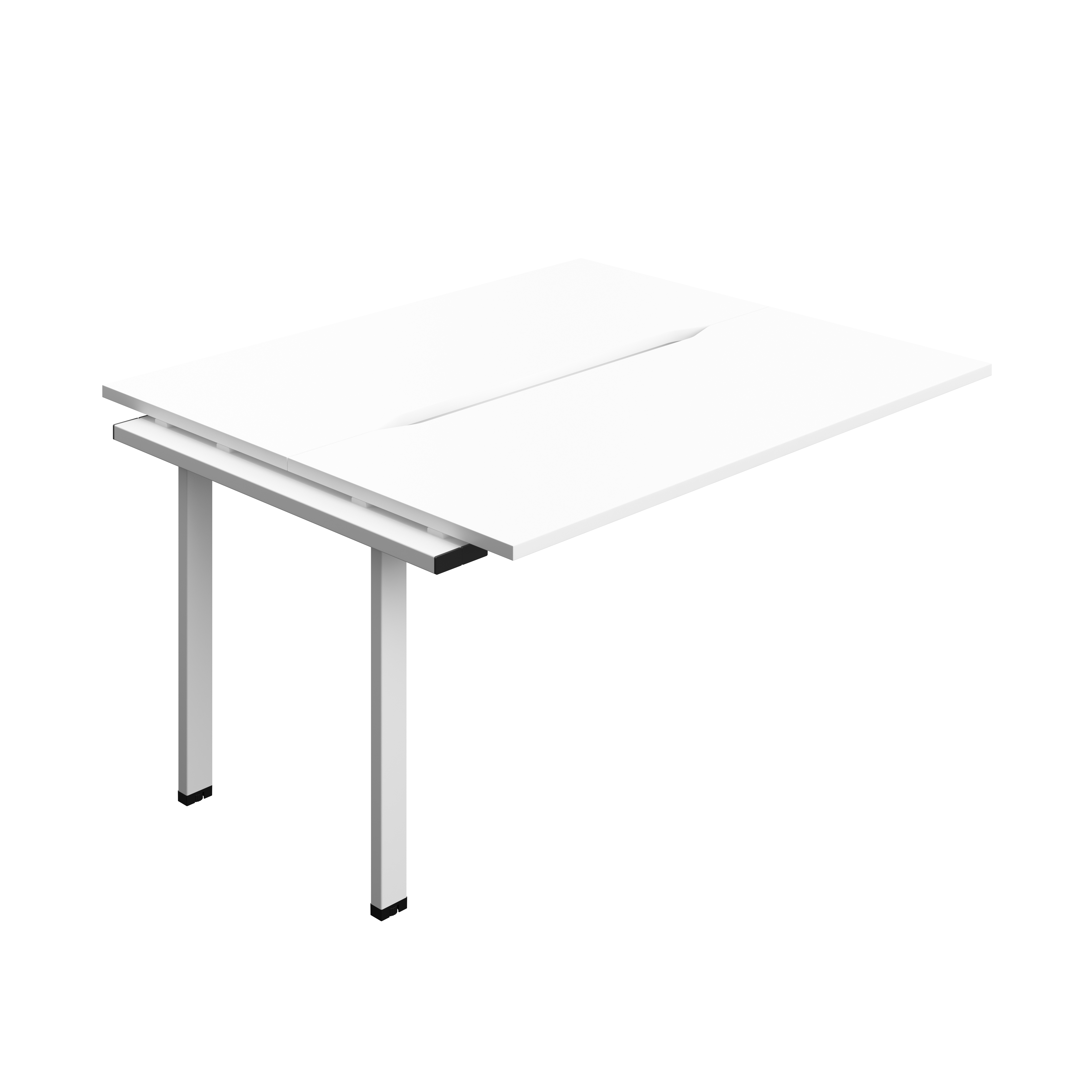 Synergy Bench Extension with Cut Out: 2 Person (FSC) : 1400 | 600 | White/White