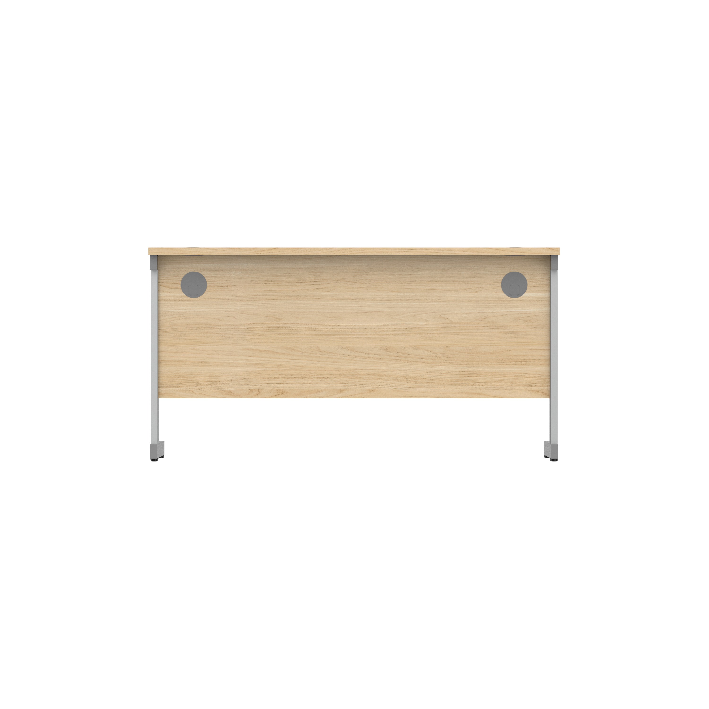 Office Rectangular Desk with Steel Single Upright Cantilever Frame (FSC) | 1400X600 | Canadian Oak/Graphite thumbnail 5