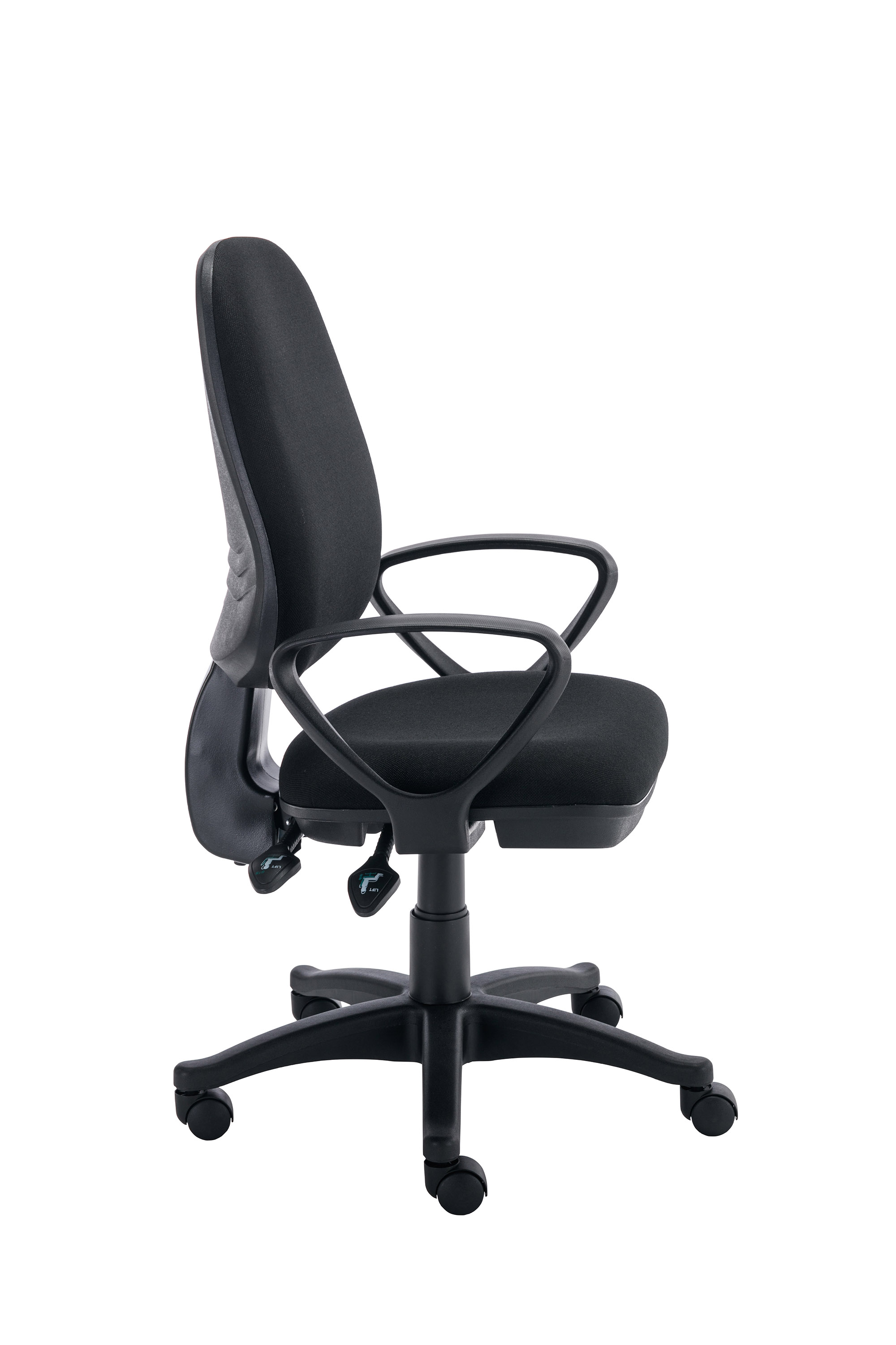 Versi 2 Lever Operator Chair | Fixed Arms | Black thumbnail 3