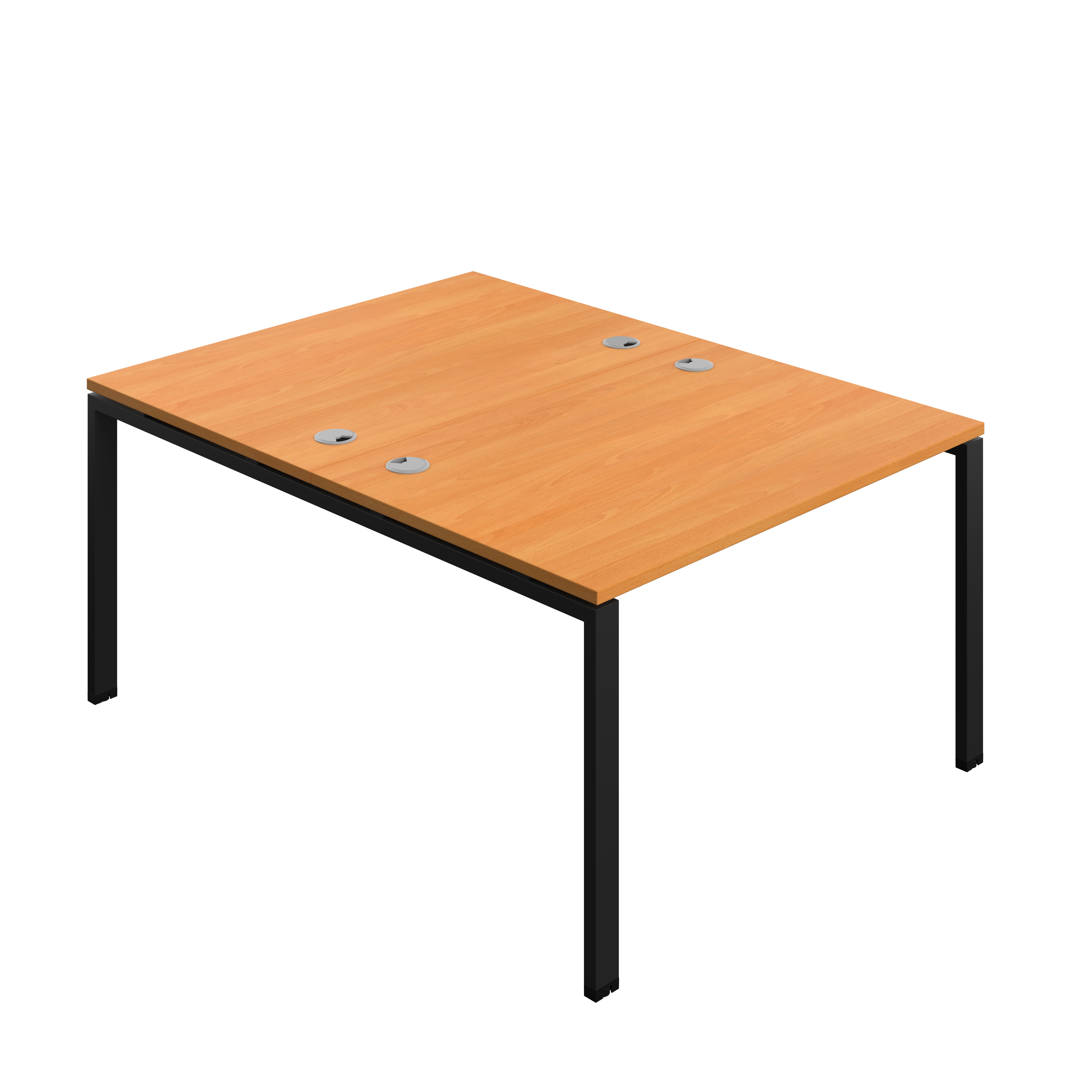 Synergy Bench with Cable Ports: 2 Person (FSC) : Goal Post Leg : 1200 | 800 | Beech/Black