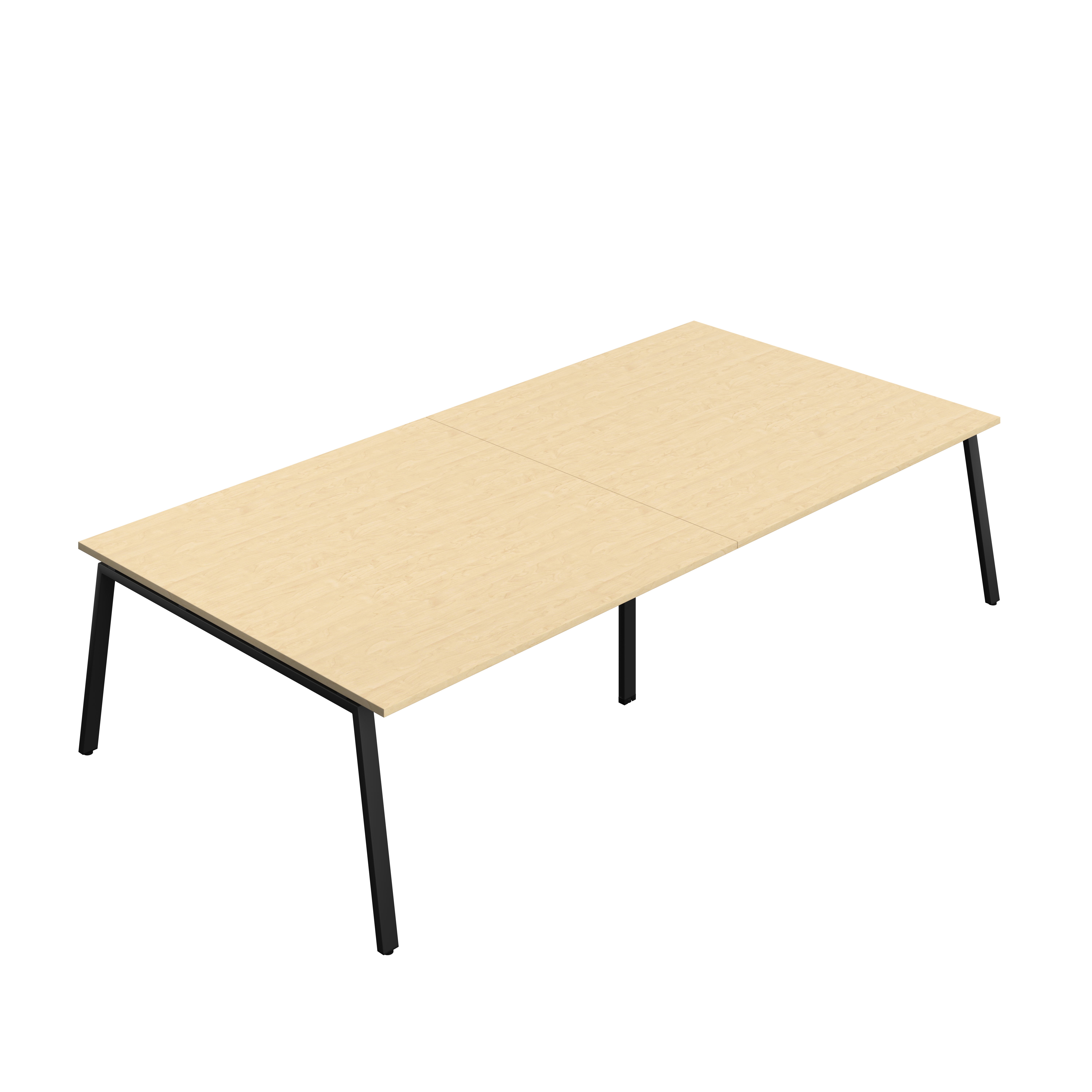 Synergy Meeting Table (FSC) : A-Frame Leg : 3200 | 1600 | Maple/Black
