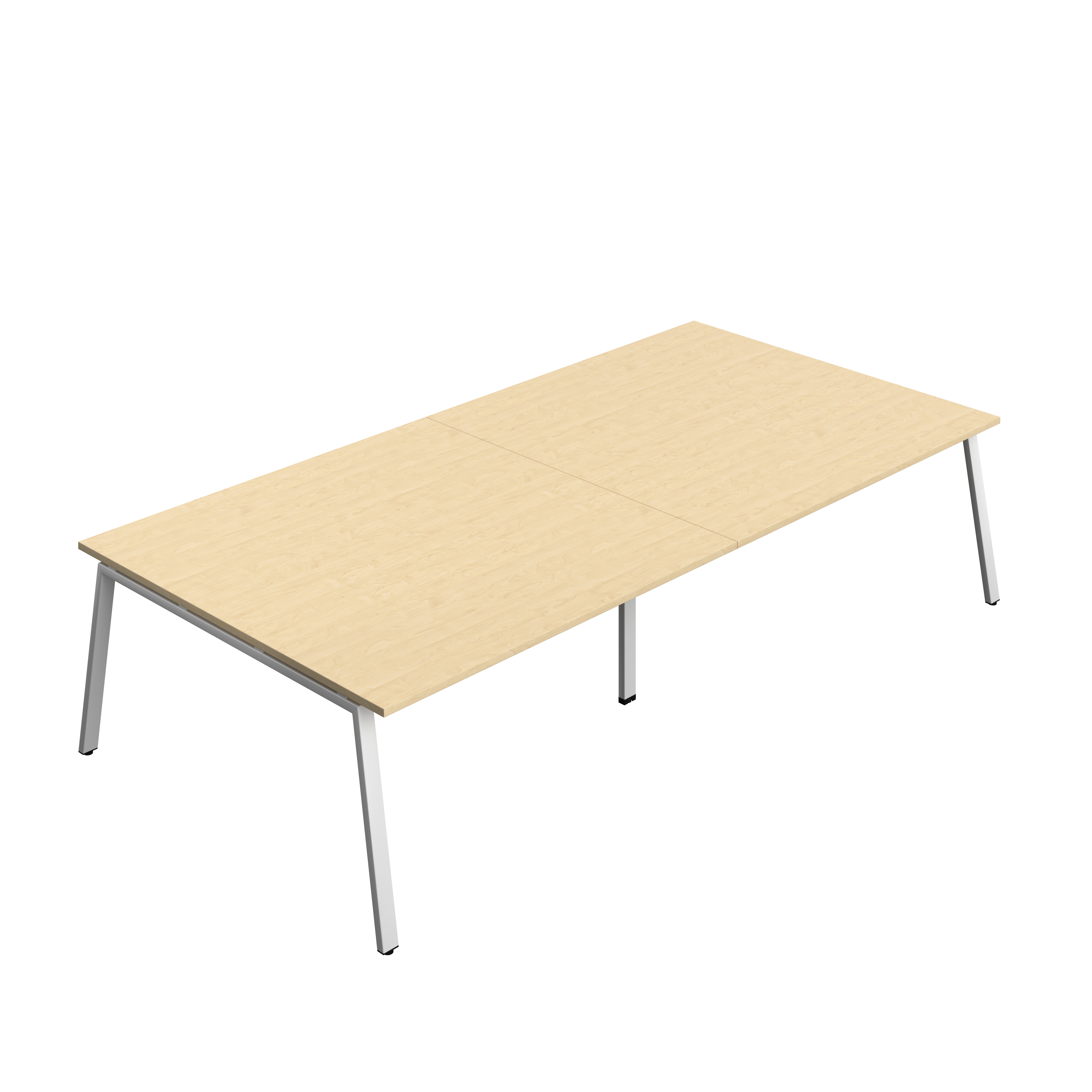 Synergy Meeting Table (FSC) : A-Frame Leg : 3200 | 1600 | Maple/Silver