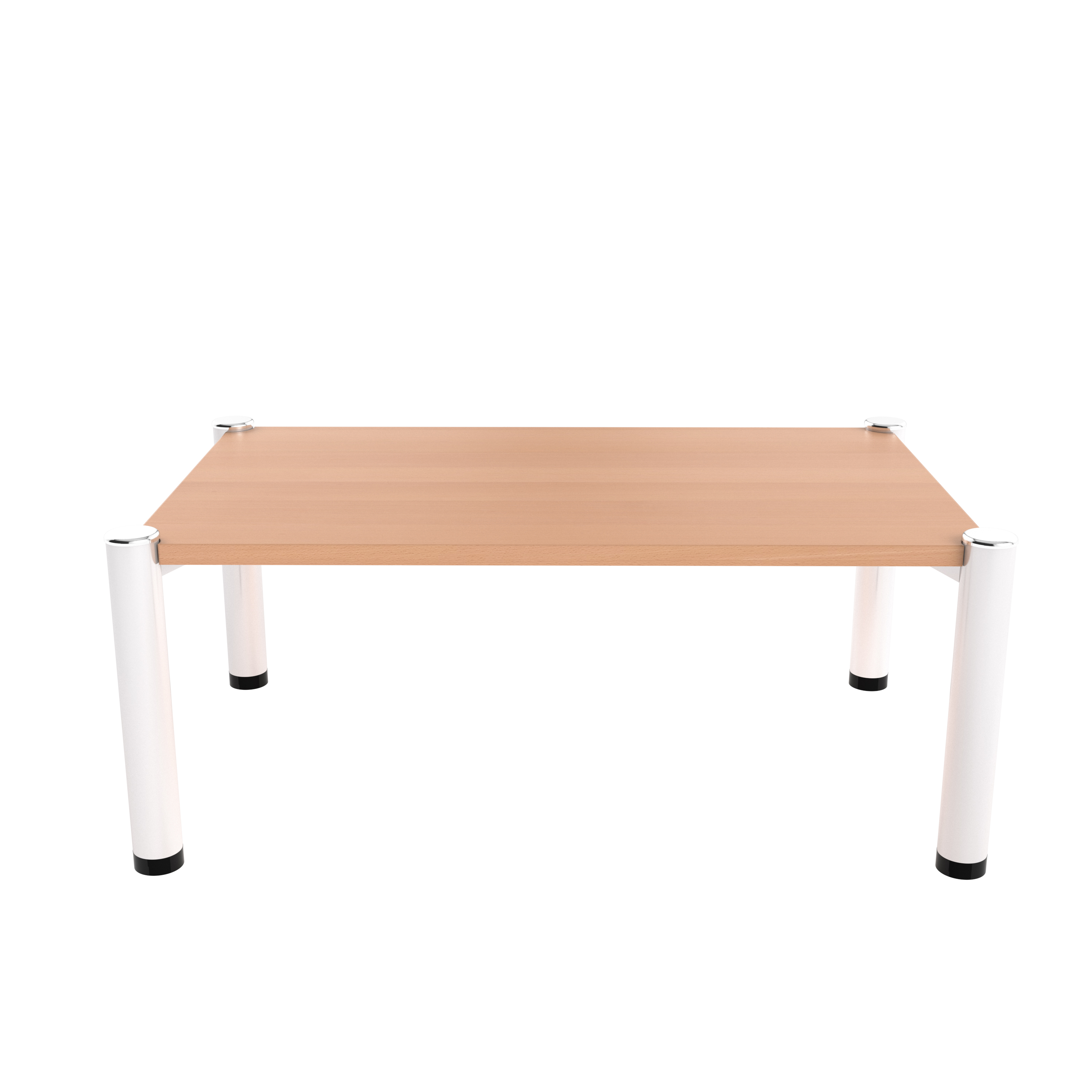 Reception Rectangular Coffee Table (FSC) | Beech/Silver thumbnail 2