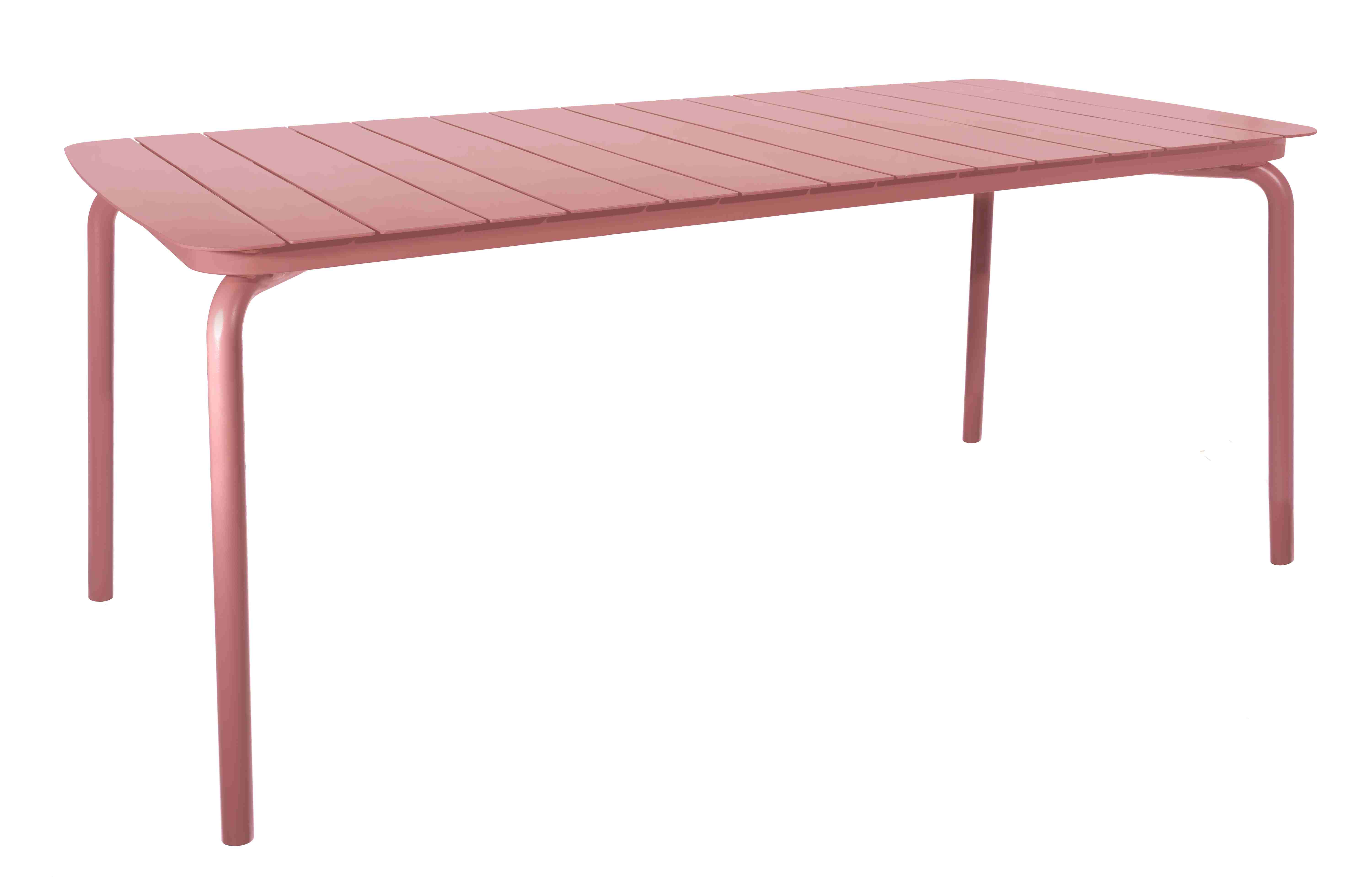 Breeze Aluminium Slatted Table | Rectangular | Brick Dust