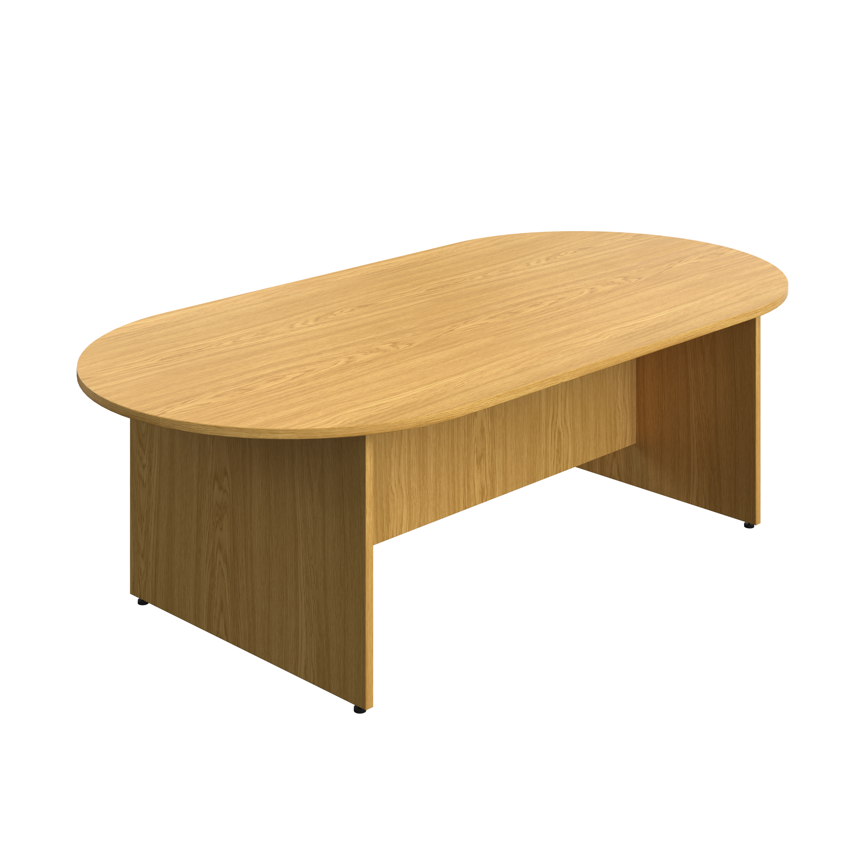 D-End+Meeting+Table+%28FSC%29+2400mm+Nova+Oak