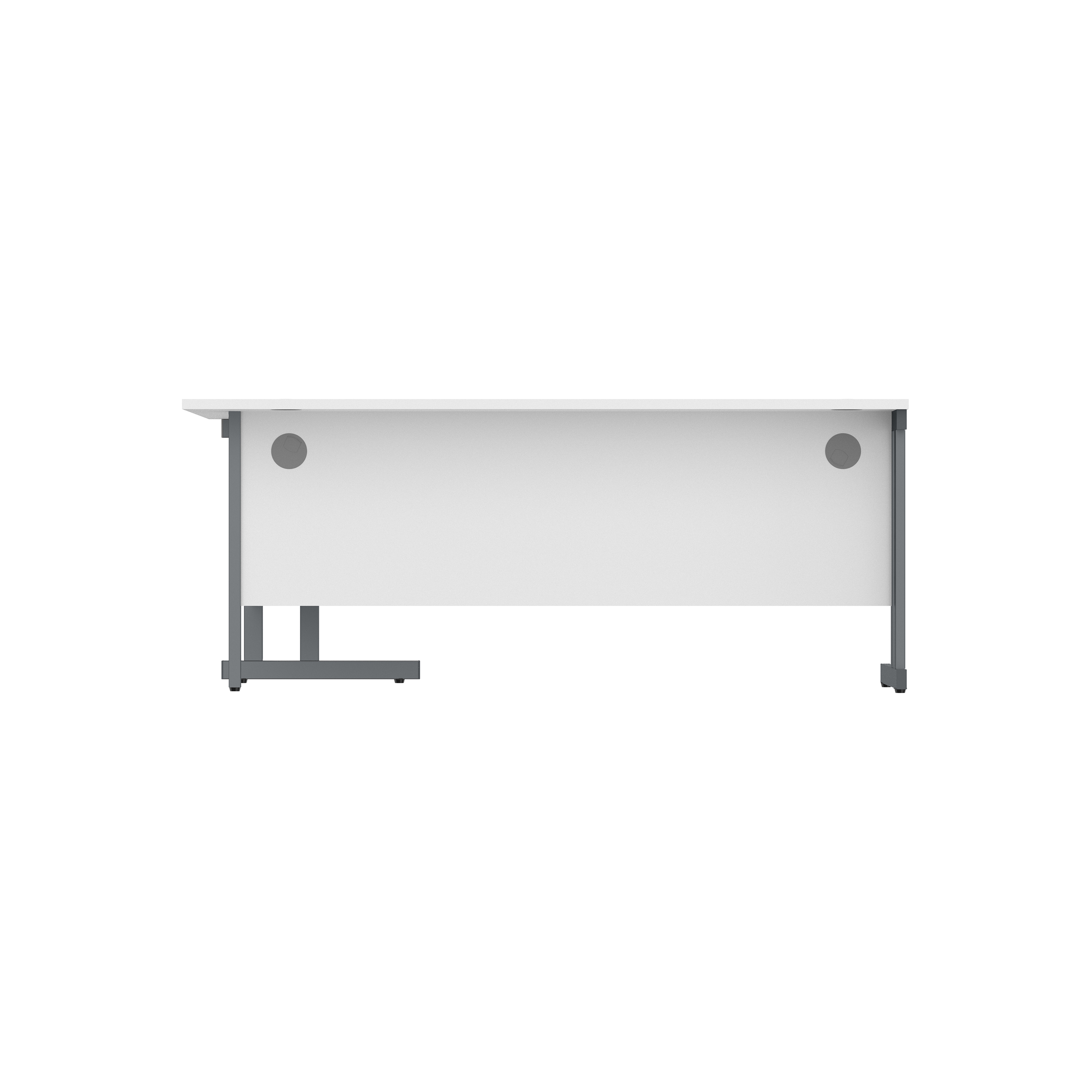 Office Right Hand Corner Desk with Steel Double Upright Cantilever Frame (FSC) | 1800X1200 | White/Graphite thumbnail 4