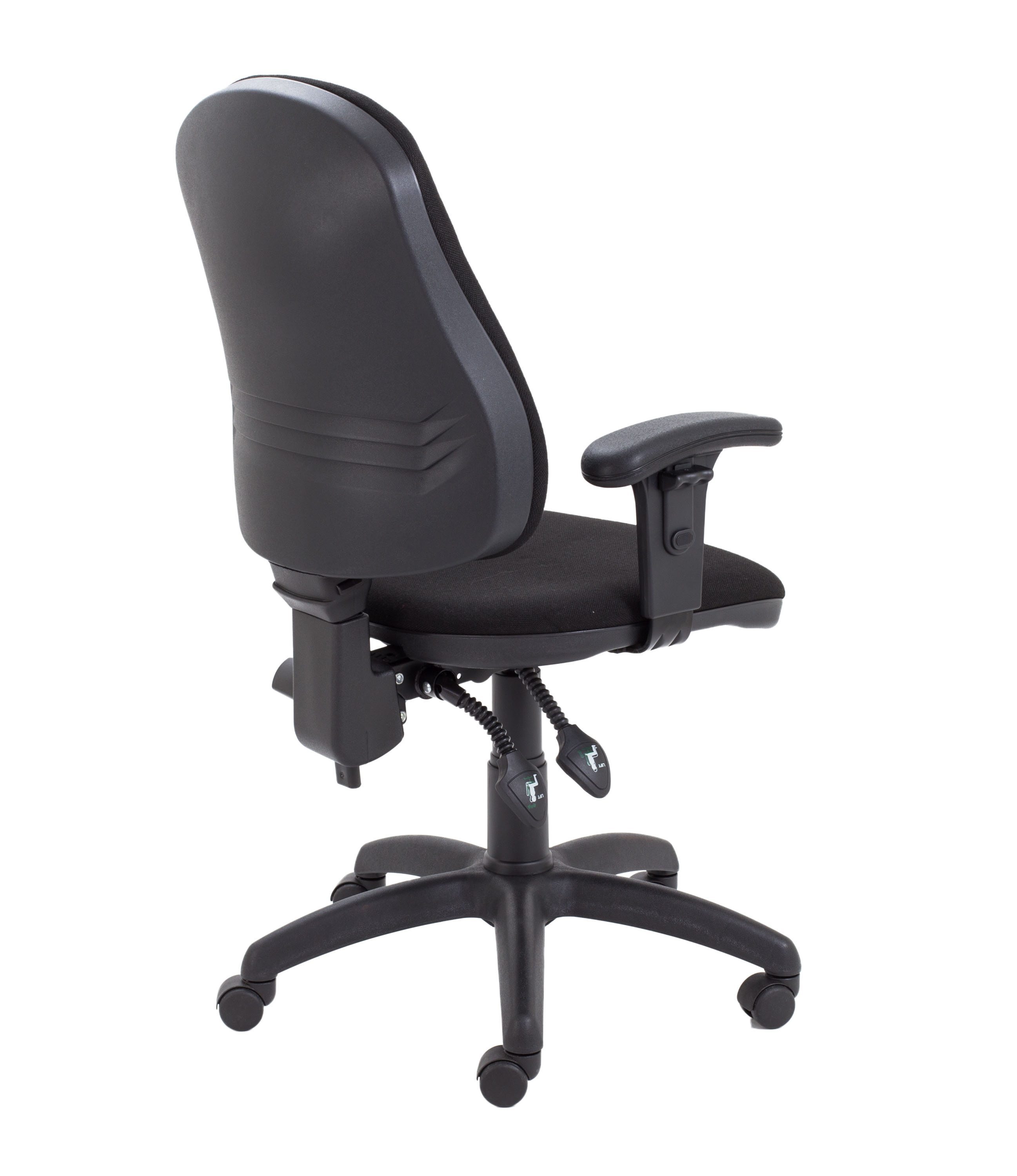 Calypso 2 High Back Operator Chair | Adjustable Arms | Black thumbnail 4