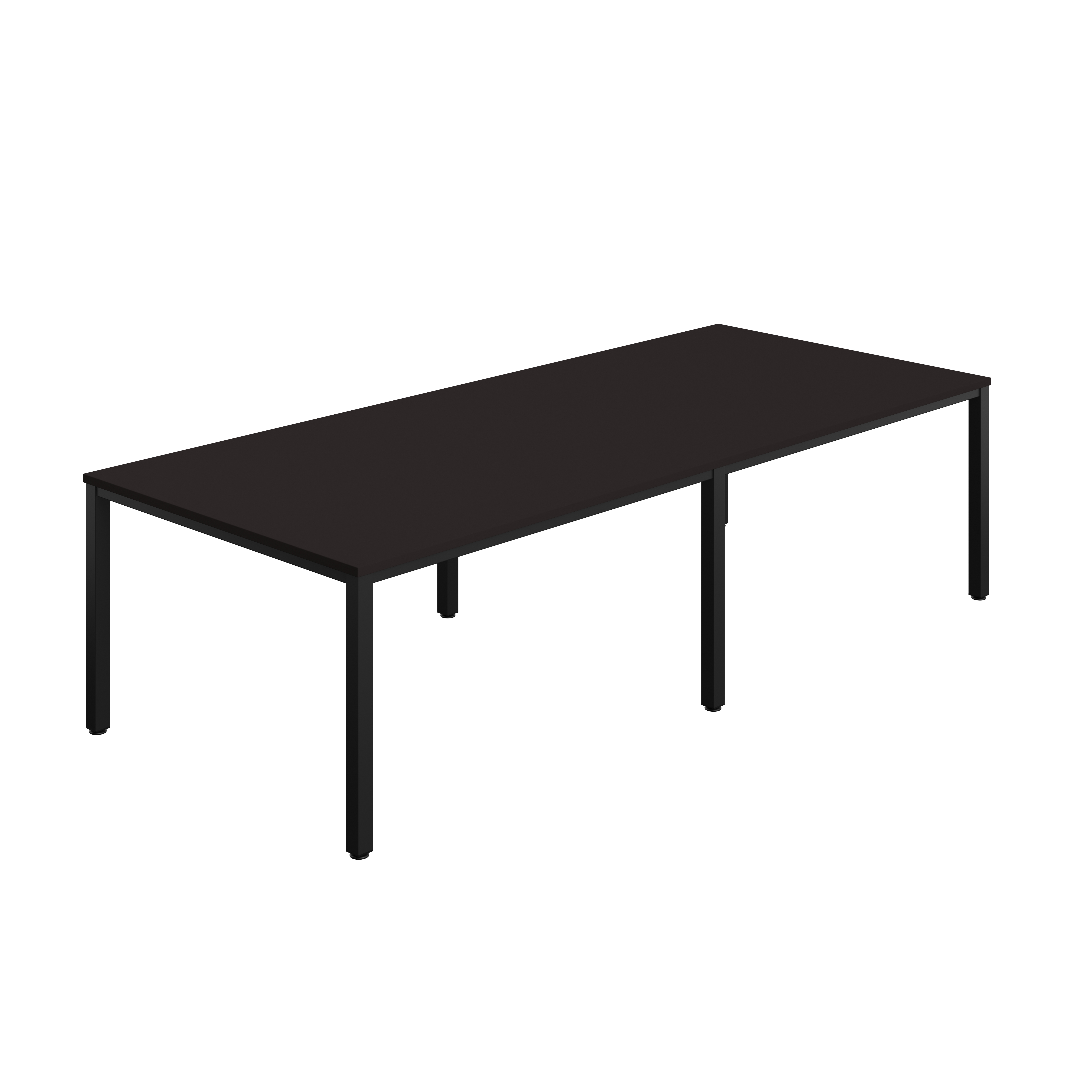 Fraction Infinity Rectangular Meeting Table (FSC) | 2800 X 1200 | Anthracite/Black