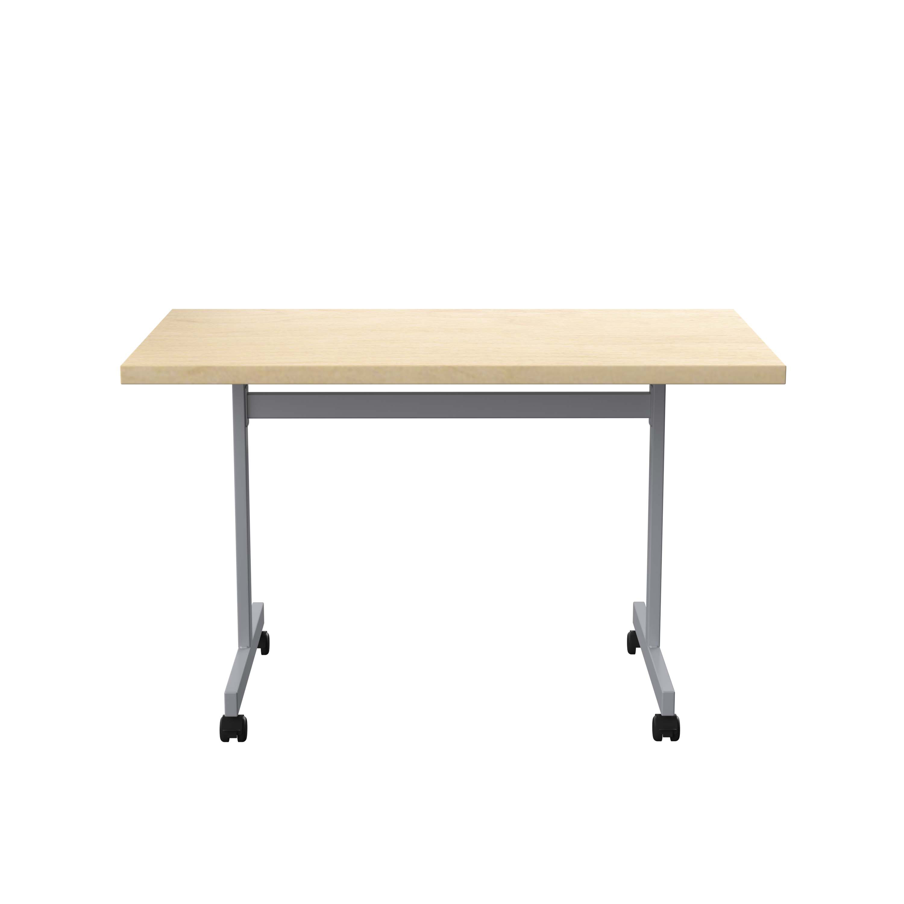 One Eighty Rectangular Tilting Table (FSC) | 1200 X 700 | Maple/Silver thumbnail 2