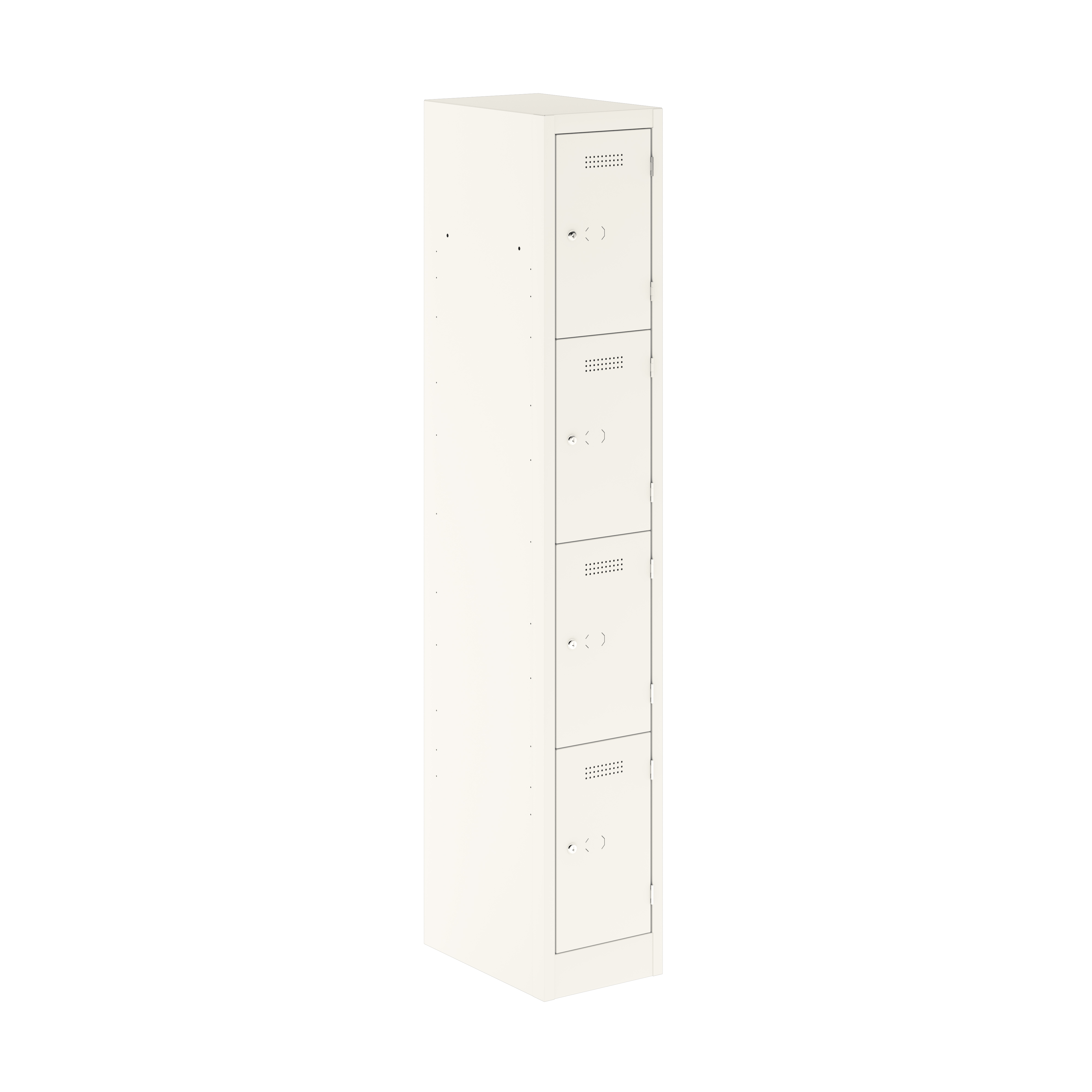 White+Lockers+-+4+Doors+-+Single+Locker+Column+-+1800h+x+300d+x+300w+%28LOCK+TYPE%29