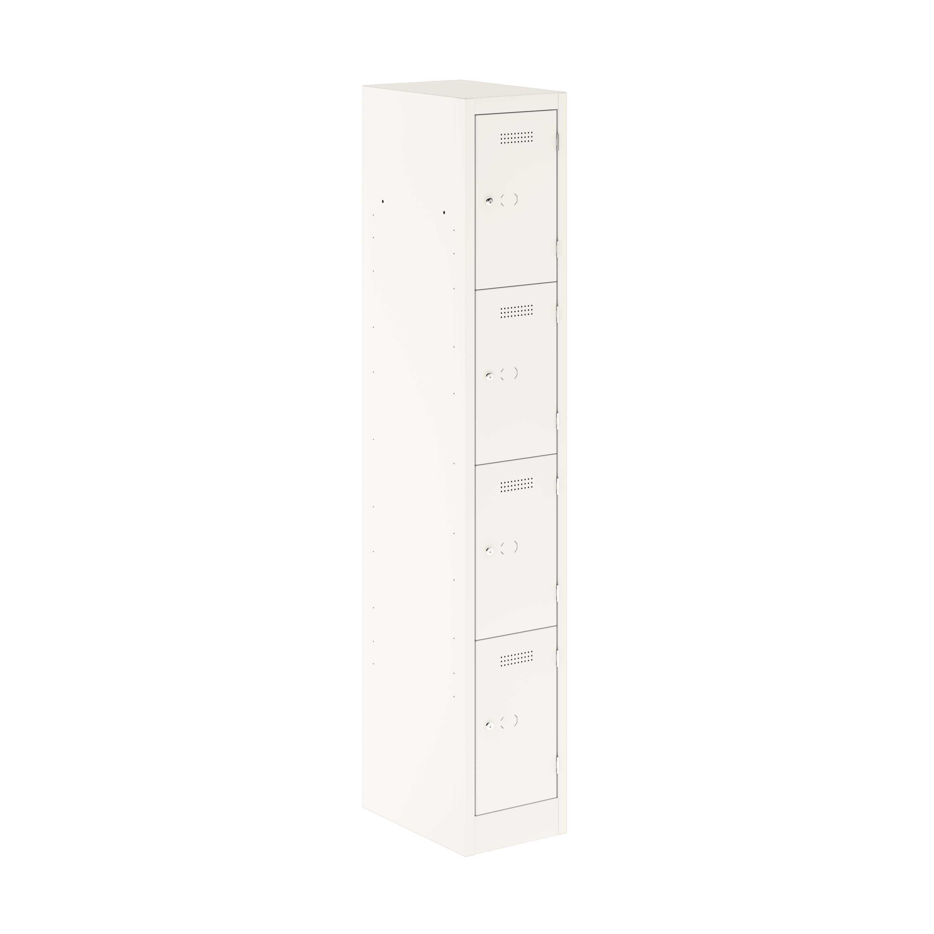 White+Lockers+-+4+Doors+-+Single+Locker+Column+-+1800h+x+300d+x+300w+%28LOCK+TYPE%29