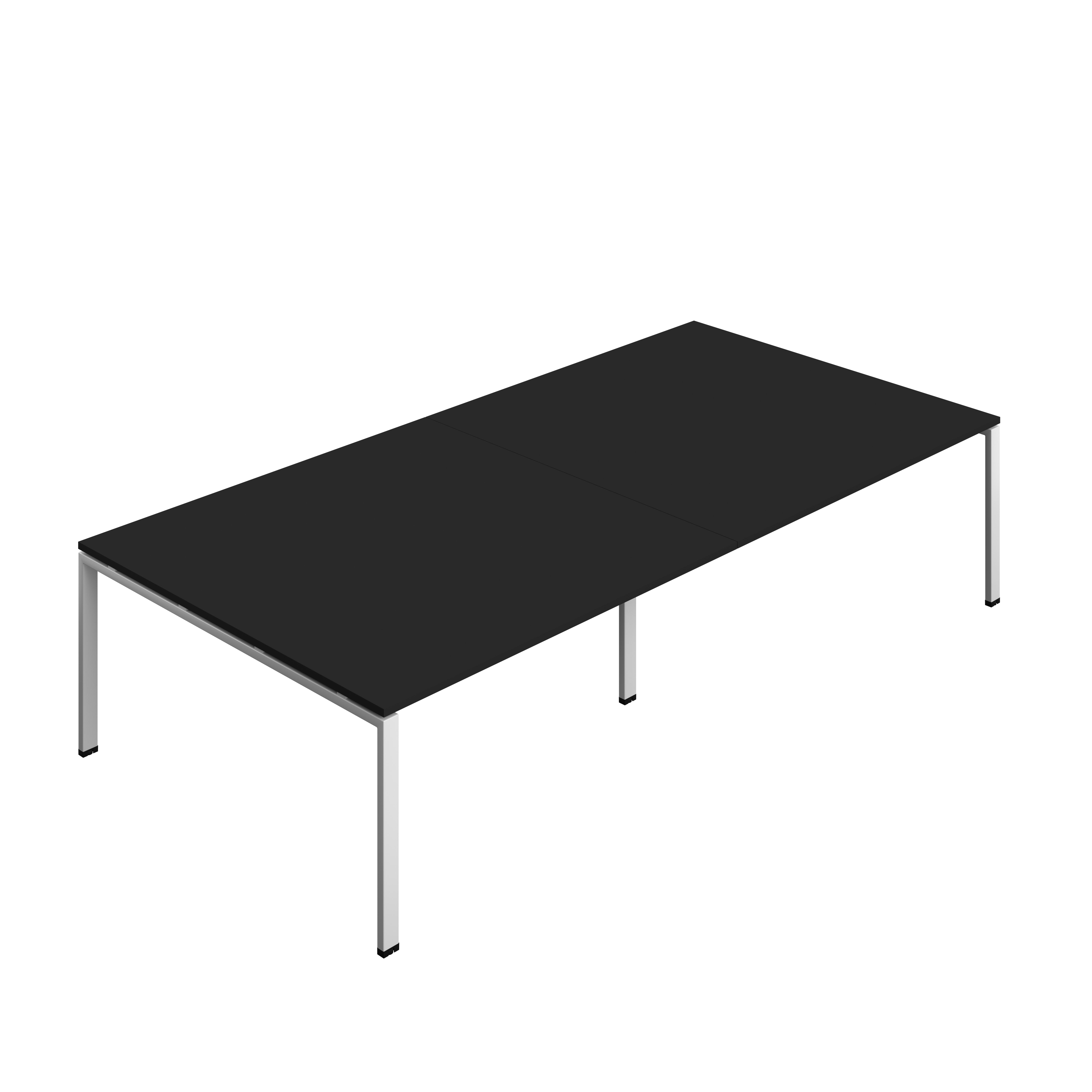 Synergy Meeting Table (FSC) : Goal Post Leg : 3200 | 1600 | Black/Silver