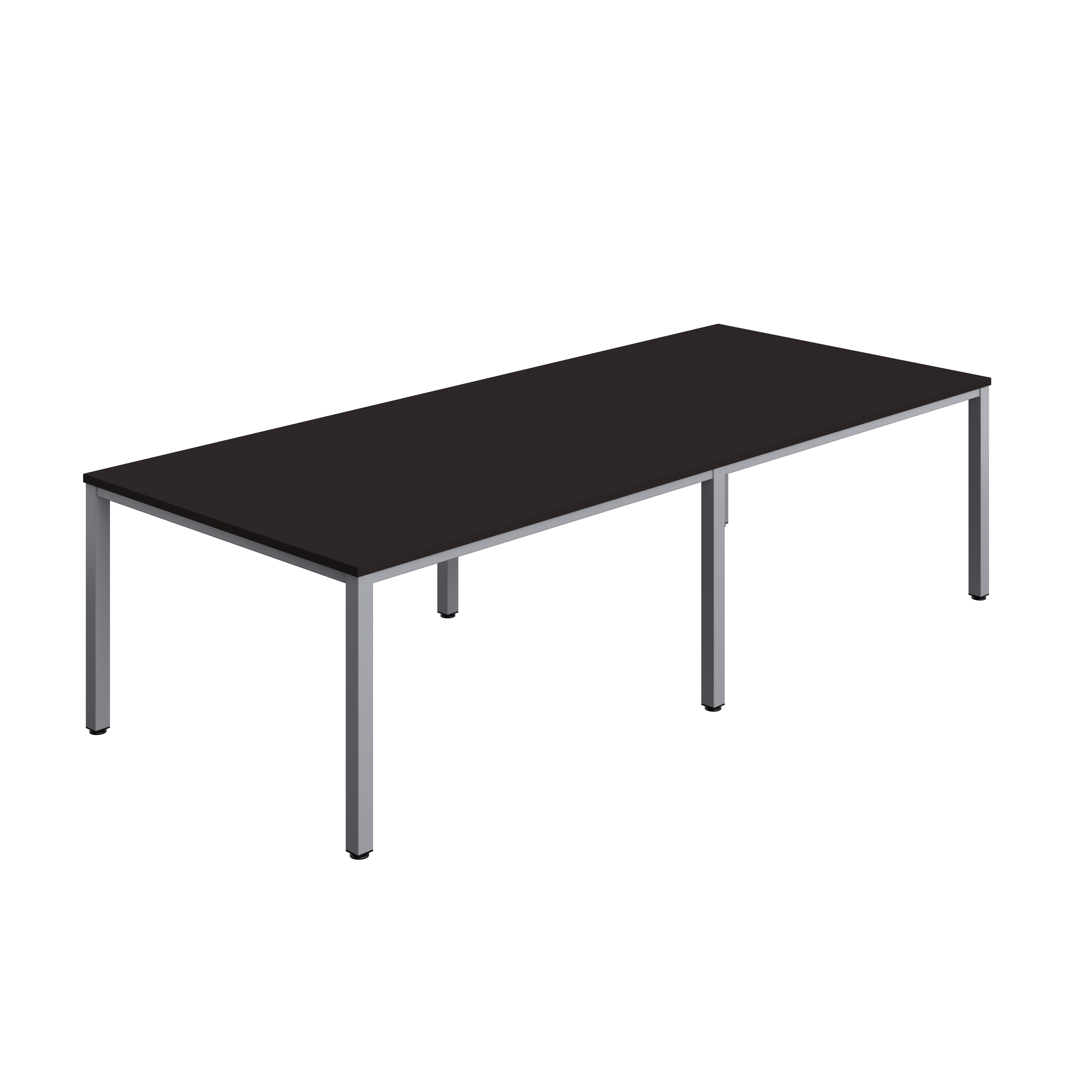 Fraction Infinity Rectangular Meeting Table (FSC) | 2800 X 1200 | Anthracite/Silver