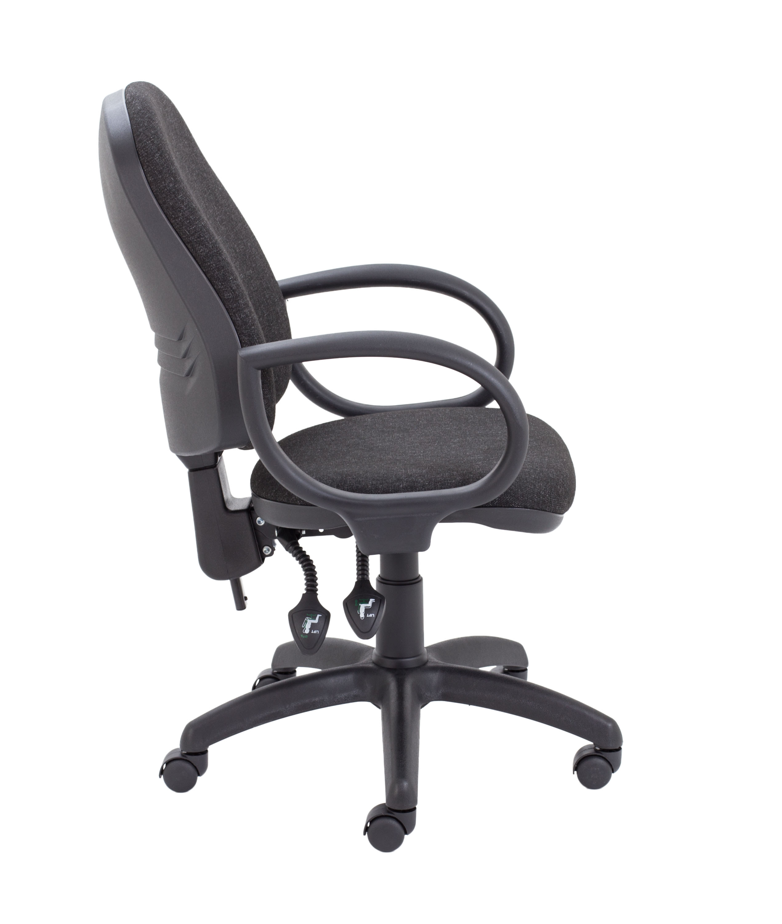 Calypso 2 High Back Operator Chair | Fixed Arms | Charcoal thumbnail 3