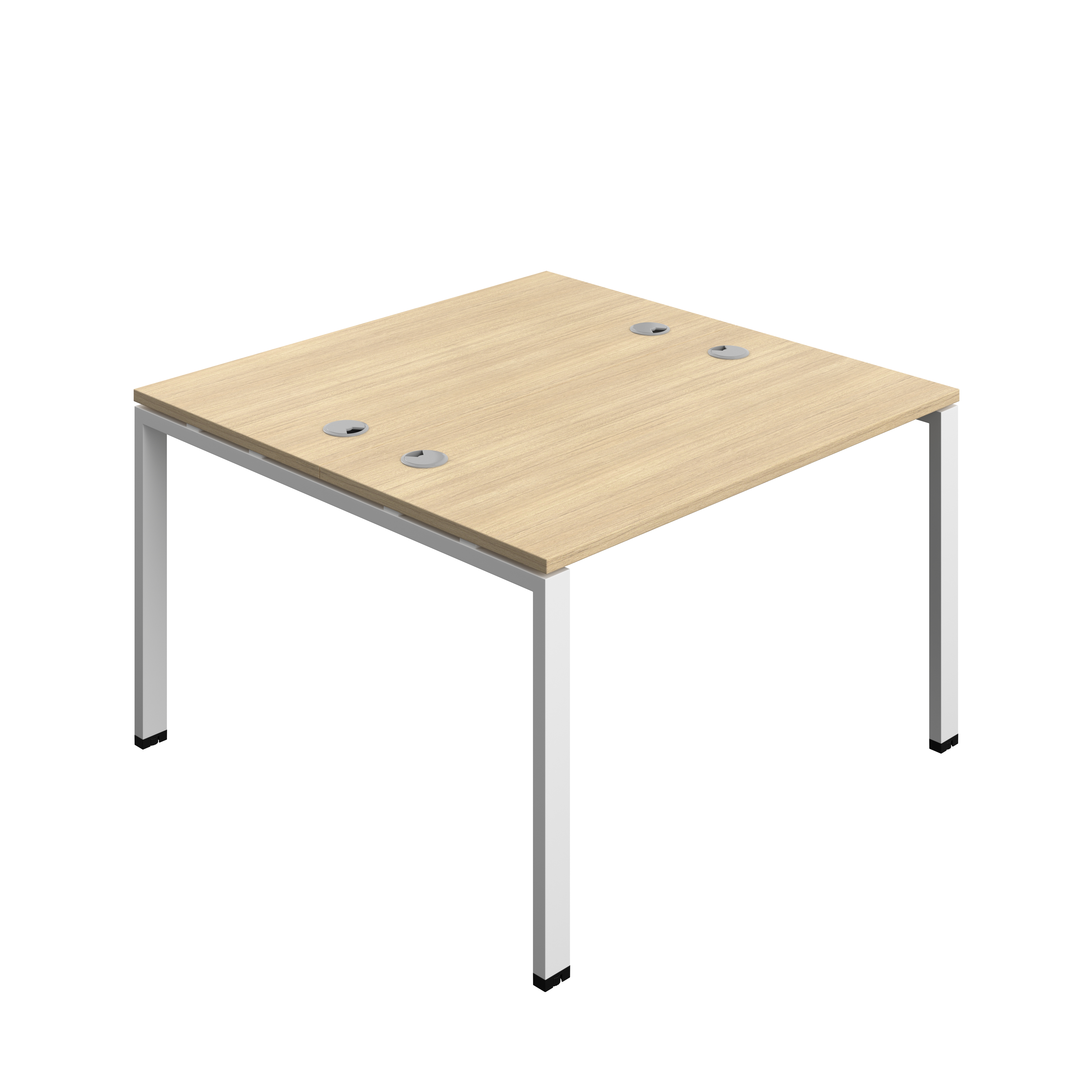 Synergy Bench with Cable Ports: 2 Person (FSC) : Goal Post Leg : 1200 | 600 | Nova Oak/White