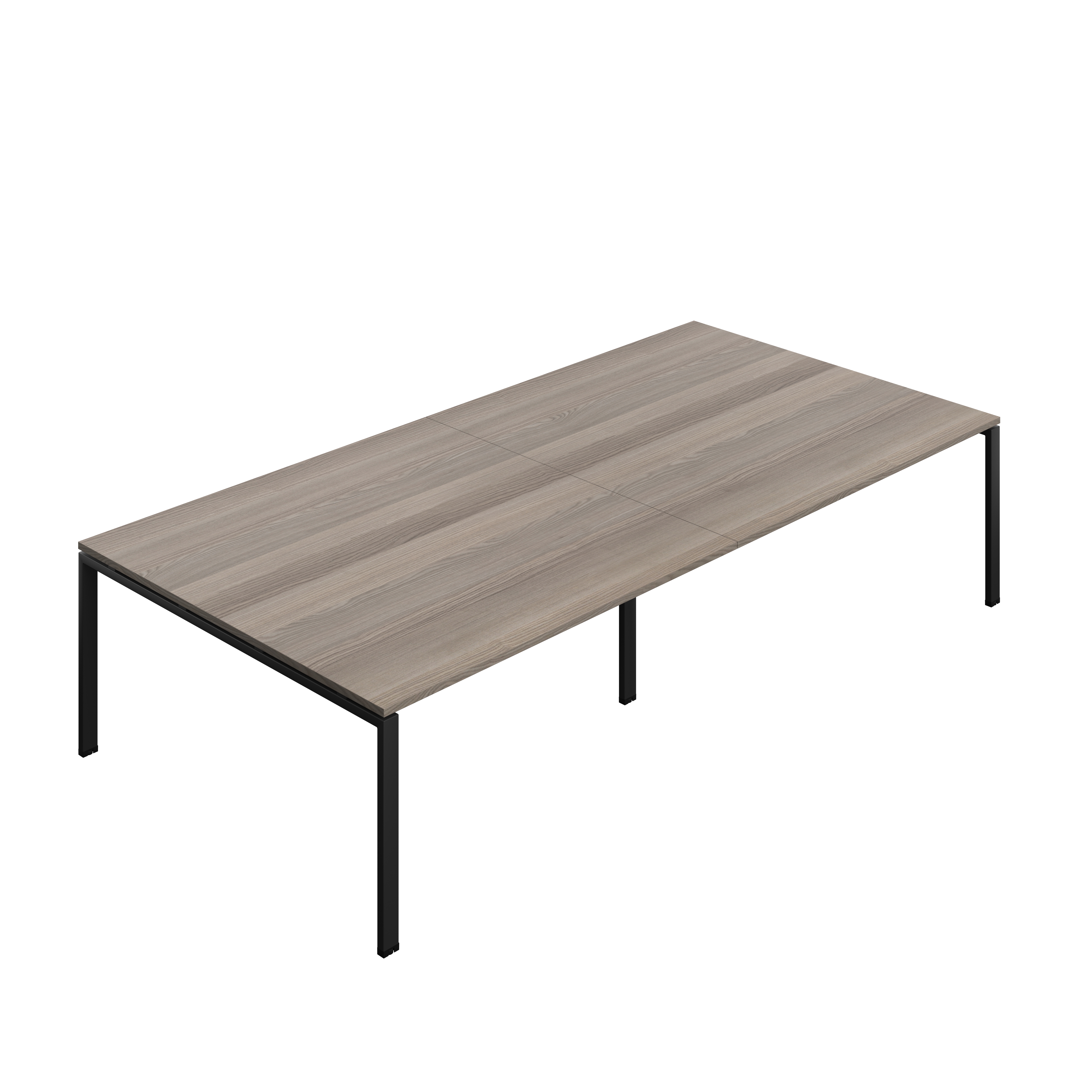 Synergy Meeting Table (FSC) : Goal Post Leg : 3200 | 1600 | Grey Oak/Black