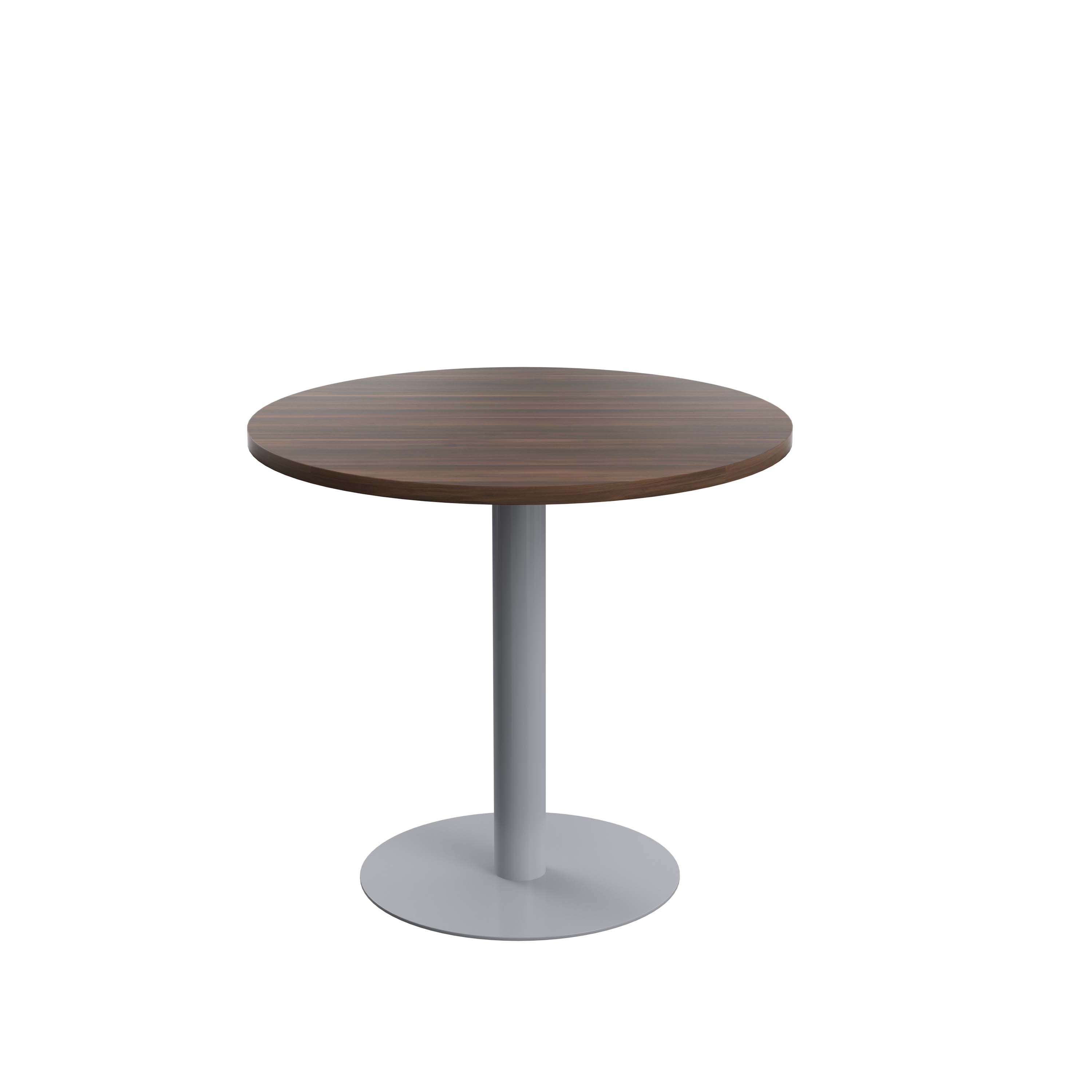 Contract Table Mid (FSC) | 800mm | Dark Walnut/Silver