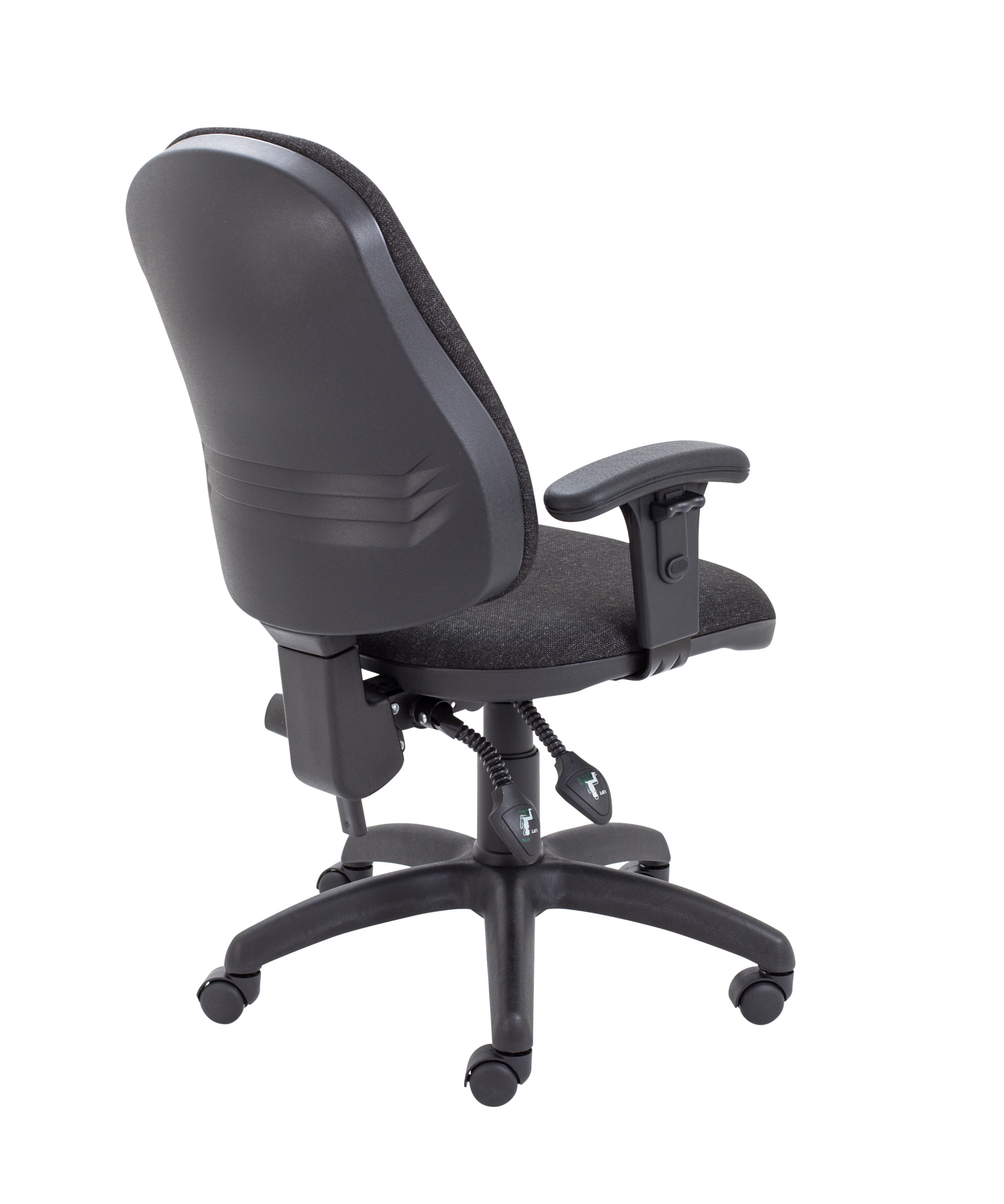 Calypso 2 High Back Operator Chair | Adjustable Arms | Charcoal thumbnail 4