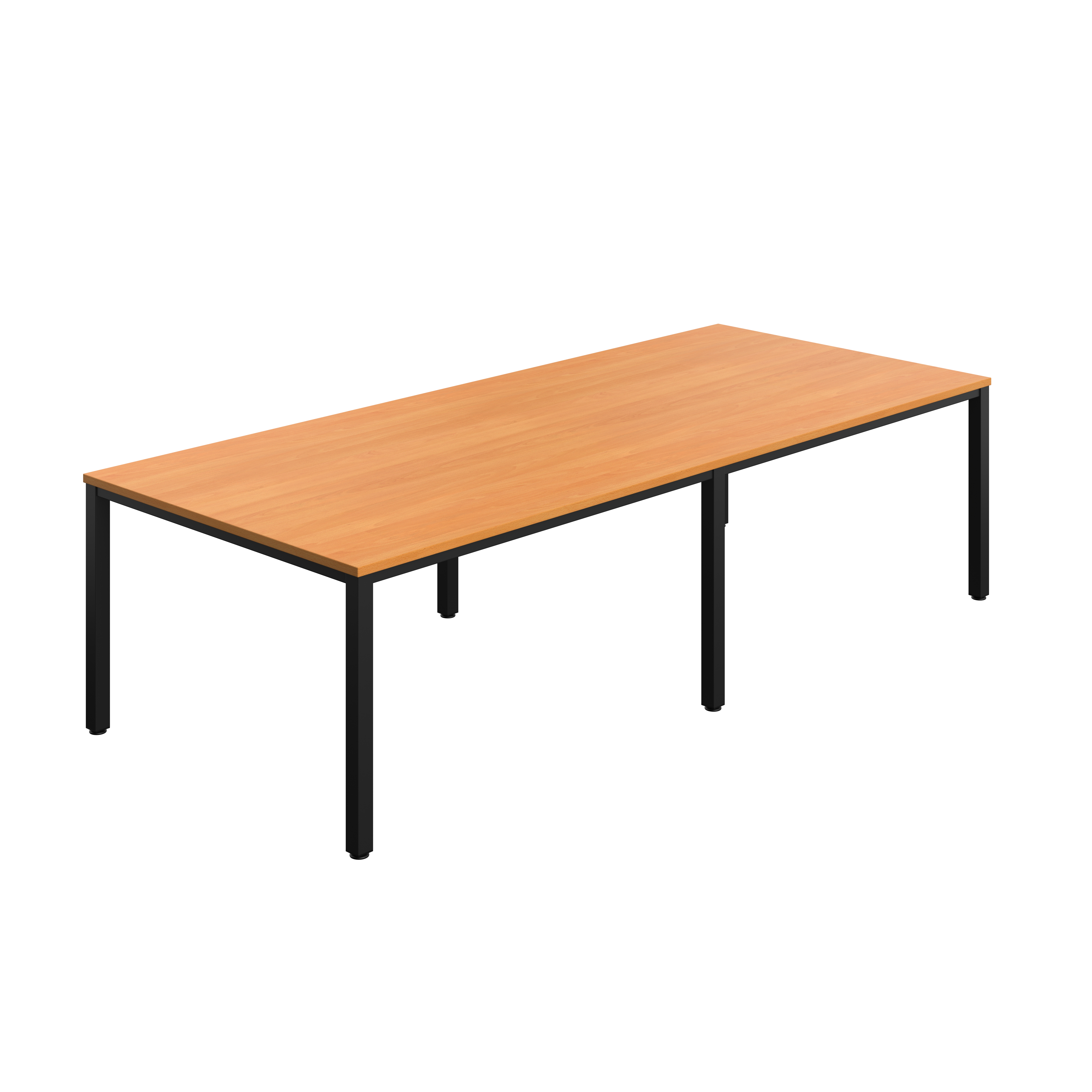 Fraction Infinity Rectangular Meeting Table (FSC) | 2800 X 1200 | Beech/Black