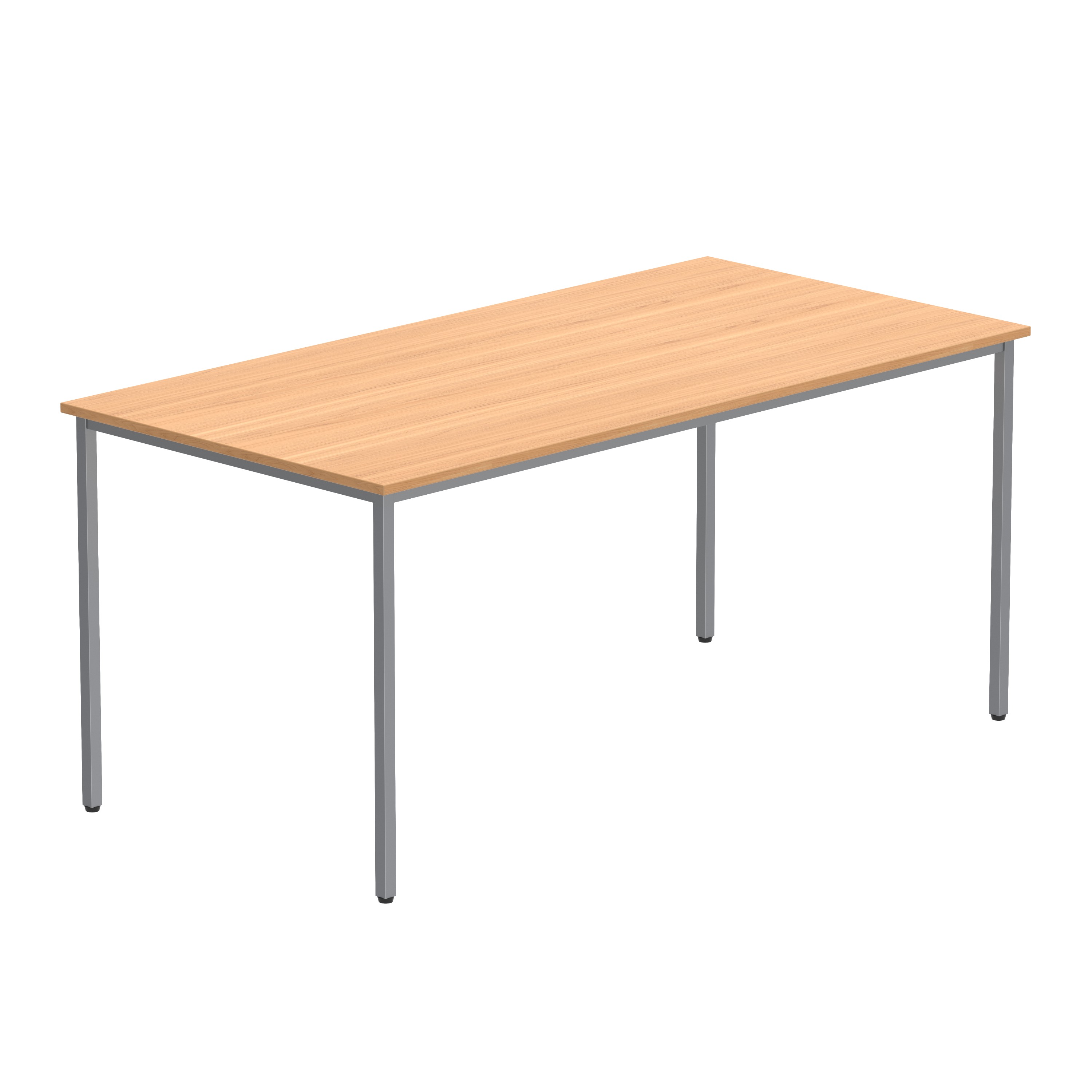 Office Rectangular Multi-Use Table (FSC) | 1600X800 | Norwegian Beech/Silver thumbnail 6