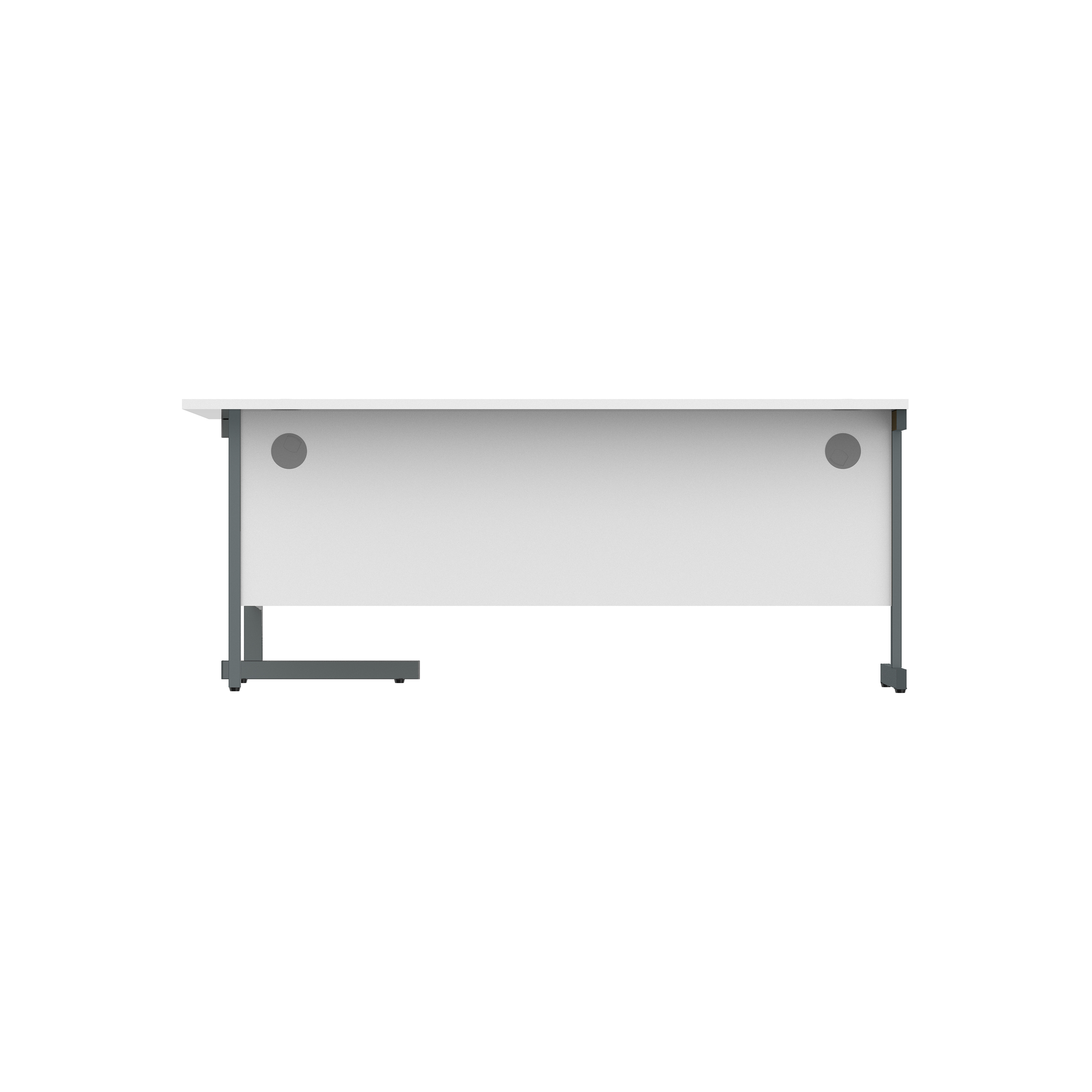 Office Right Hand Corner Desk with Steel Single Upright Cantilever Frame (FSC) | 1800X1200 | White/Graphite thumbnail 4