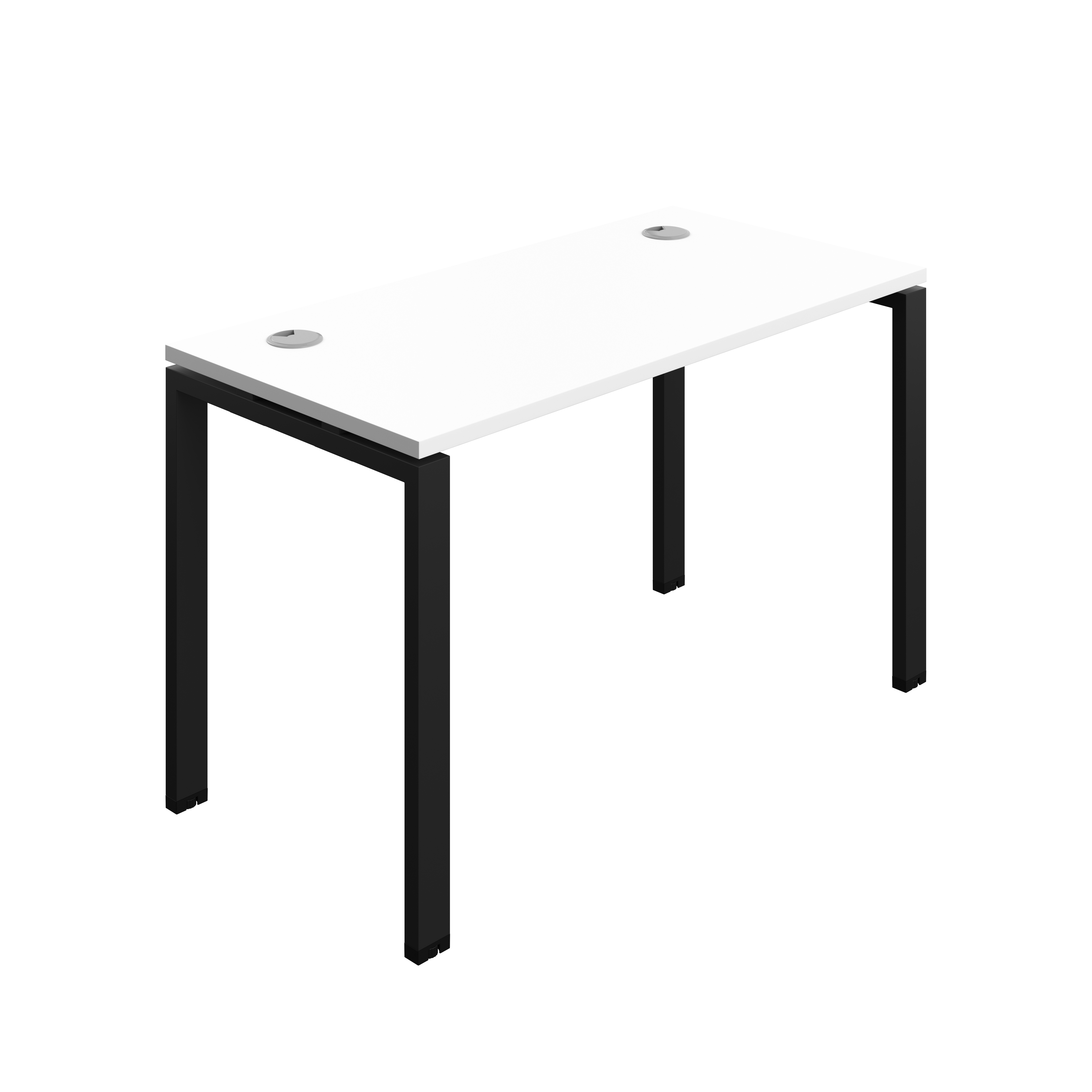 Synergy Bench with Cable Ports: 1 Person (FSC) : Goal Post Leg : 1200 | 600 | White/Black
