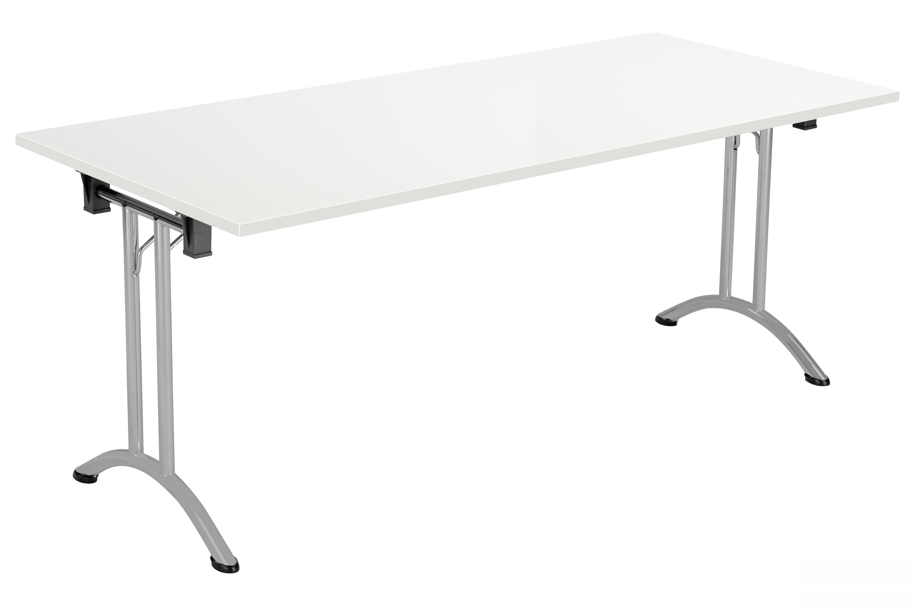 One Union Rectangular Folding Table (FSC) | 1600 X 800 | White/Silver thumbnail 2