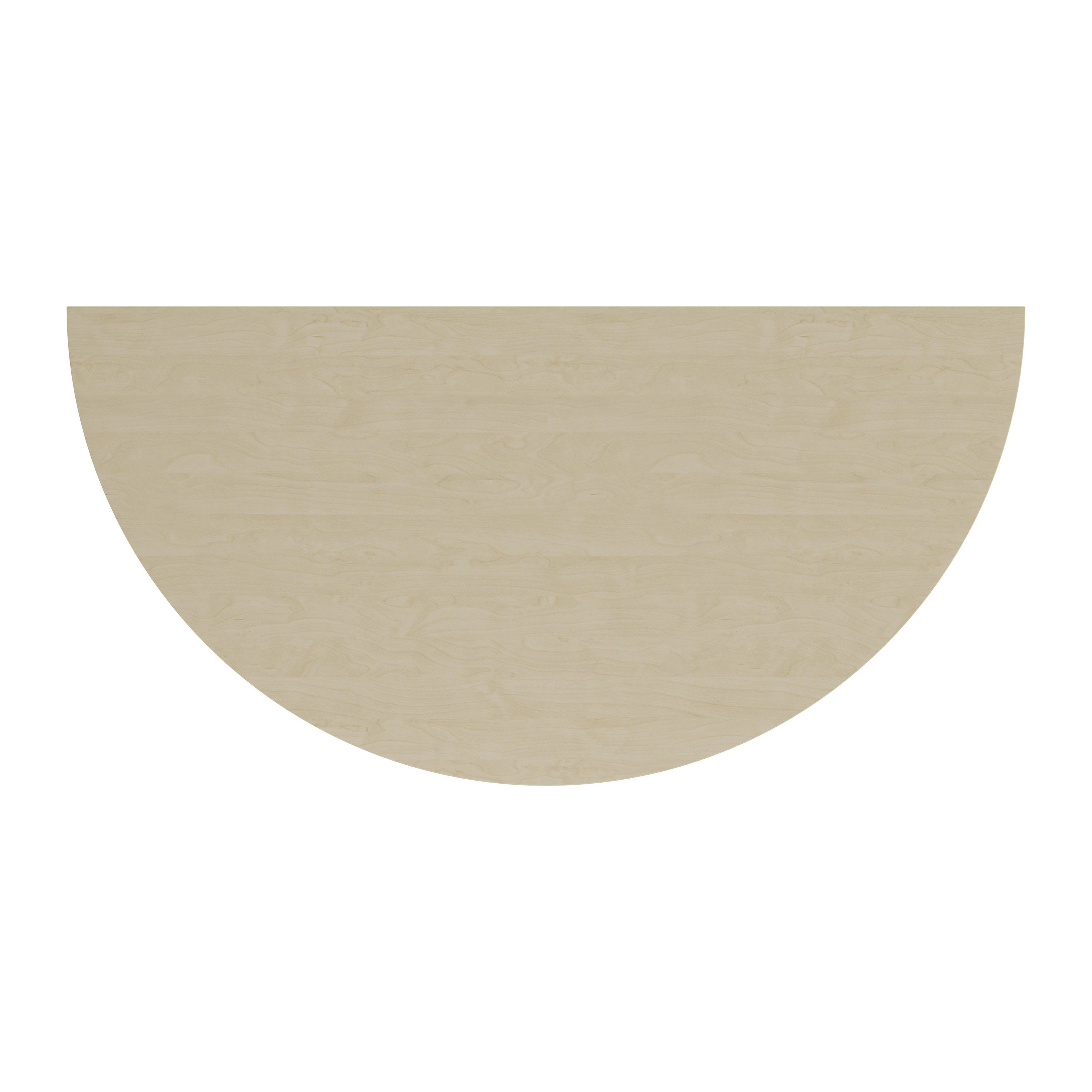 Semicircular Multipurpose Table | 1600 X 800 | Maple/Silver thumbnail 5