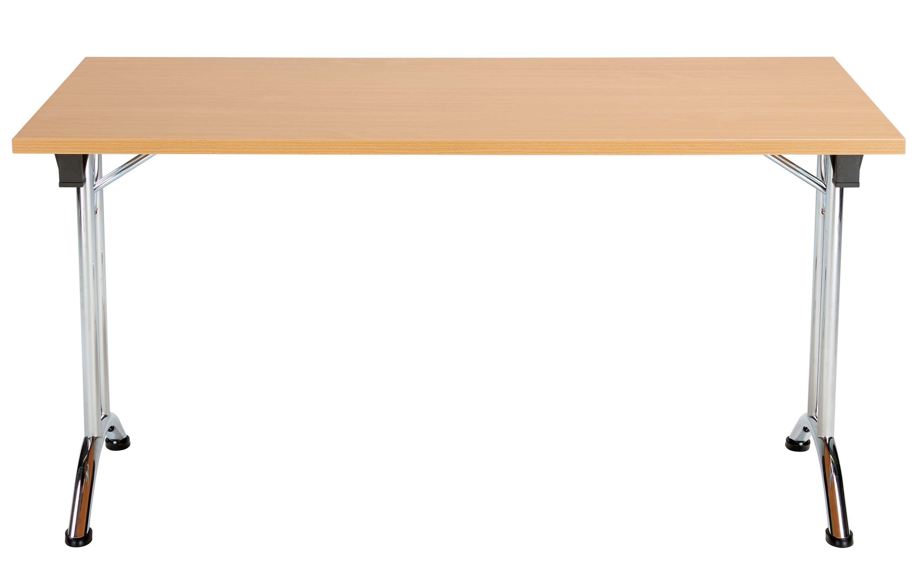 One Union Rectangular Folding Table (FSC) | 1400 X 700 | Beech/Chrome thumbnail 2
