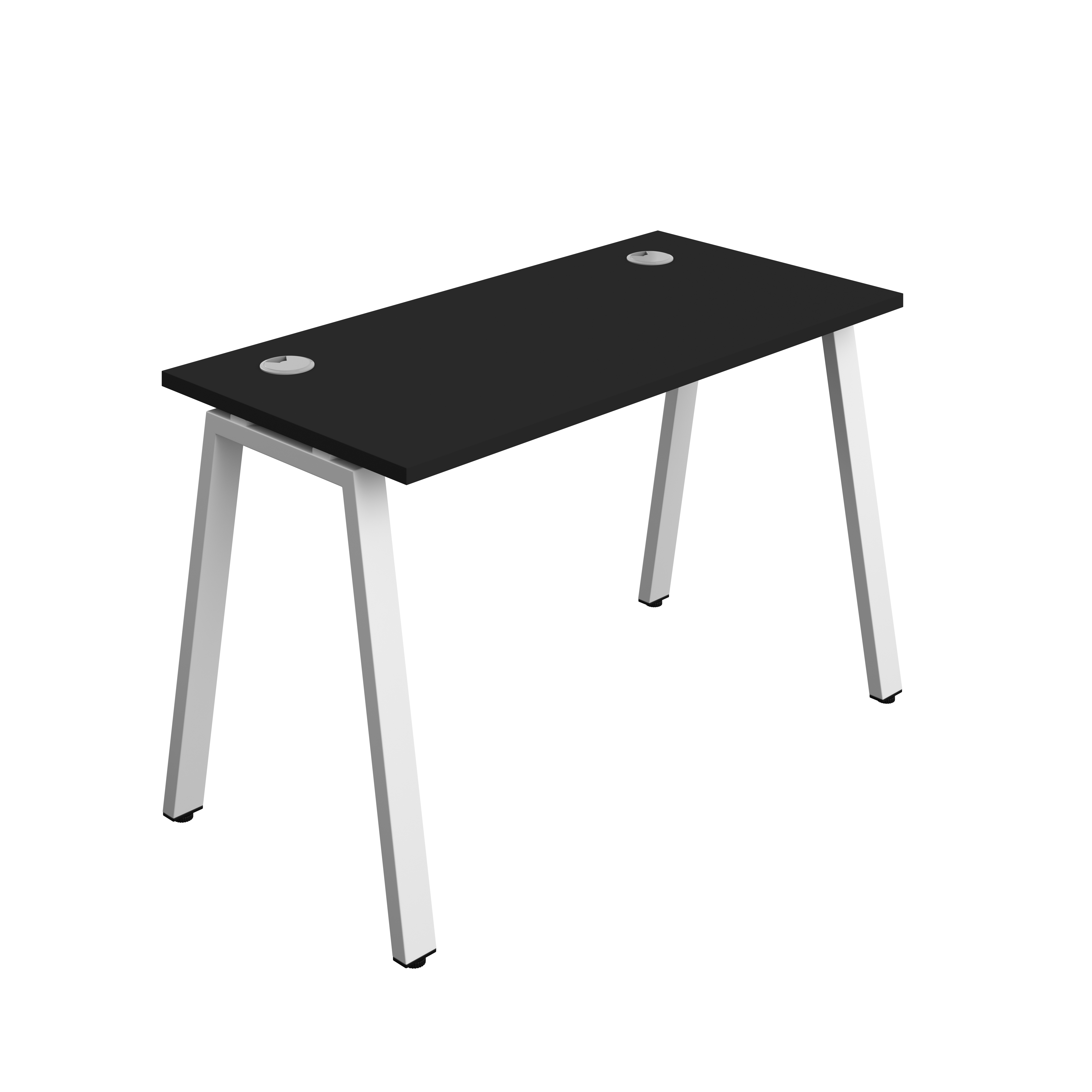 Synergy Bench with Cable Ports: 1 Person (FSC) : A-Frame Leg : 1200 | 700 | Black/White