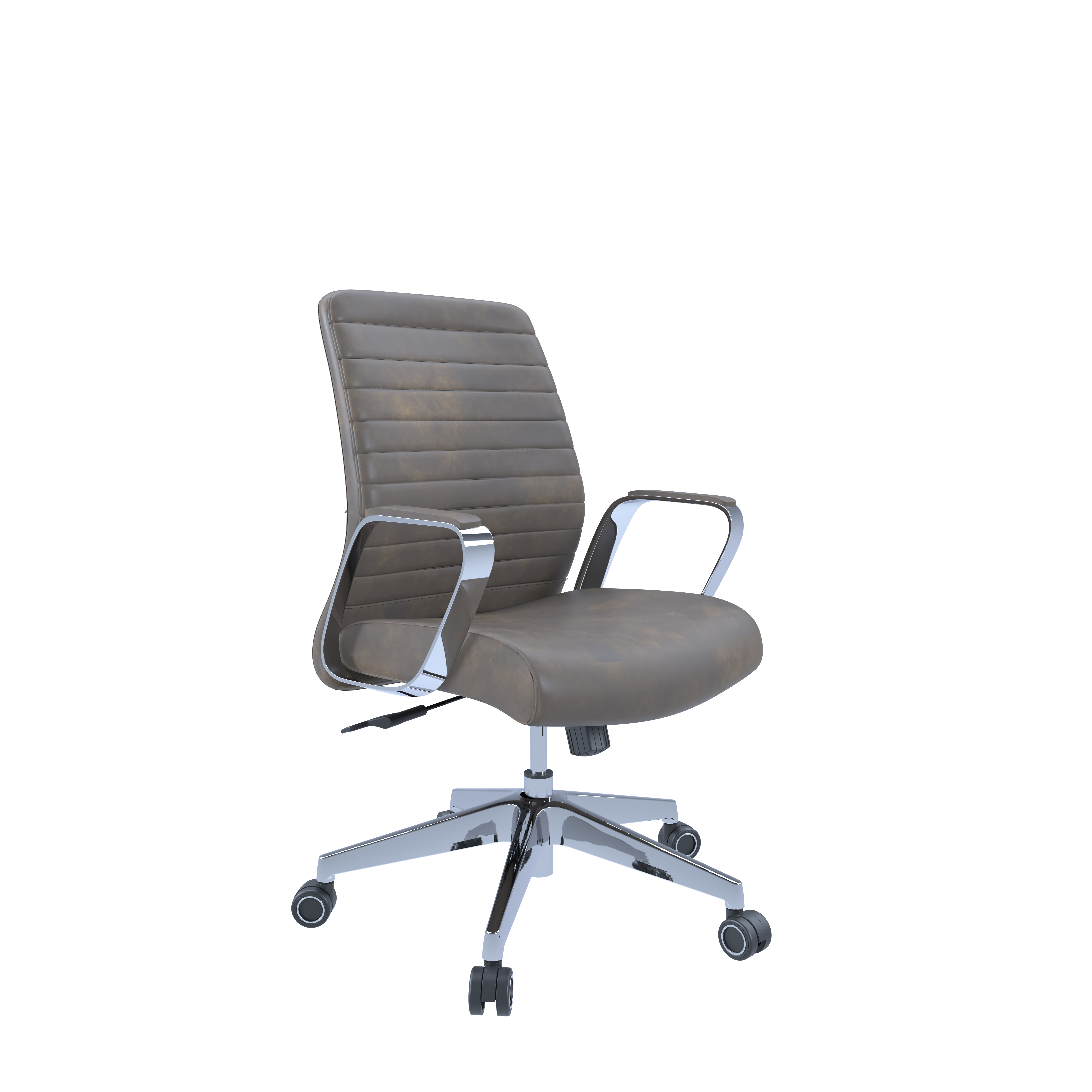 Dawn Mid Back Leather Executive Chair | Brown PU