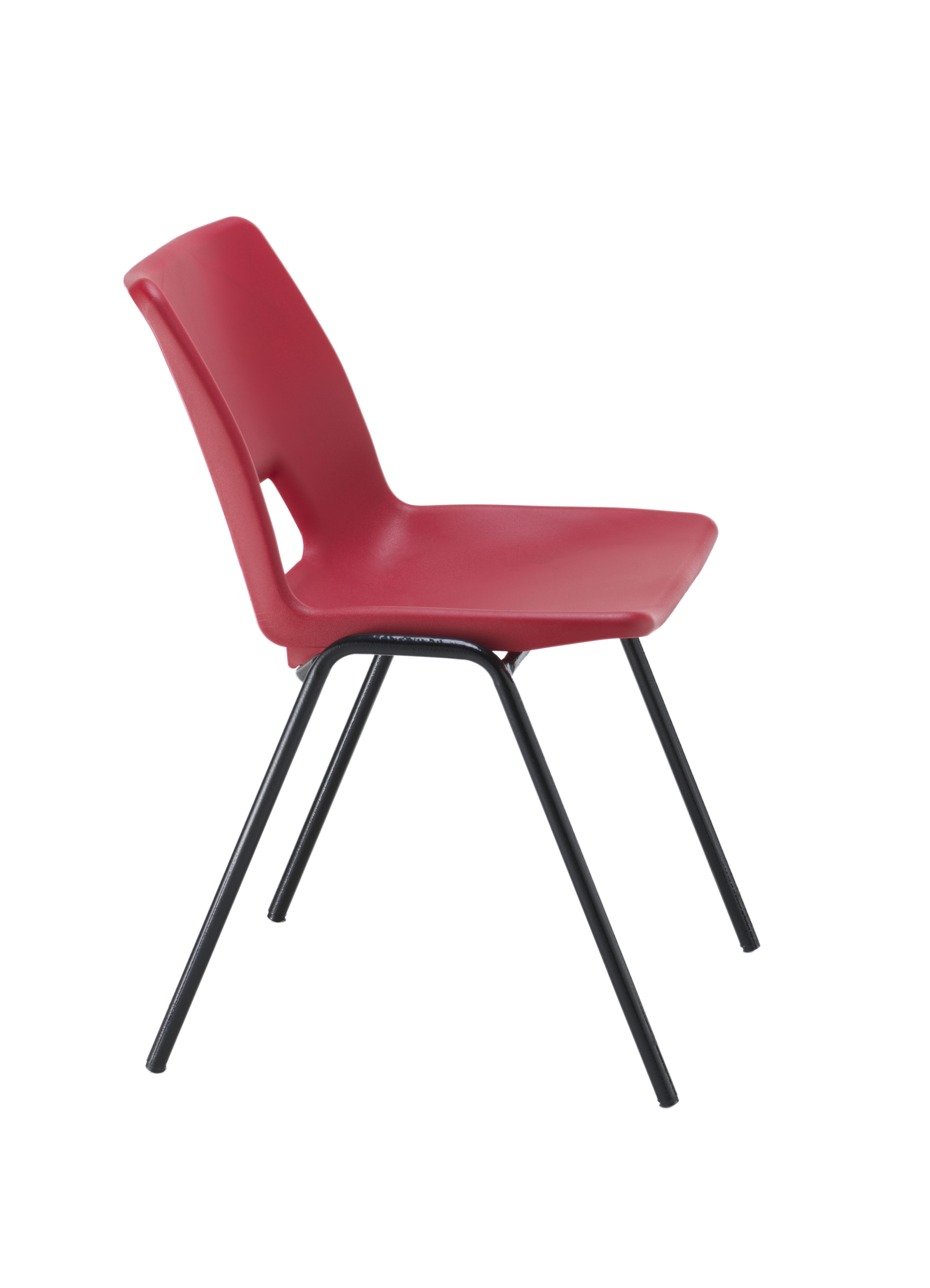 Economy Polypropylene Chair | Red thumbnail 4
