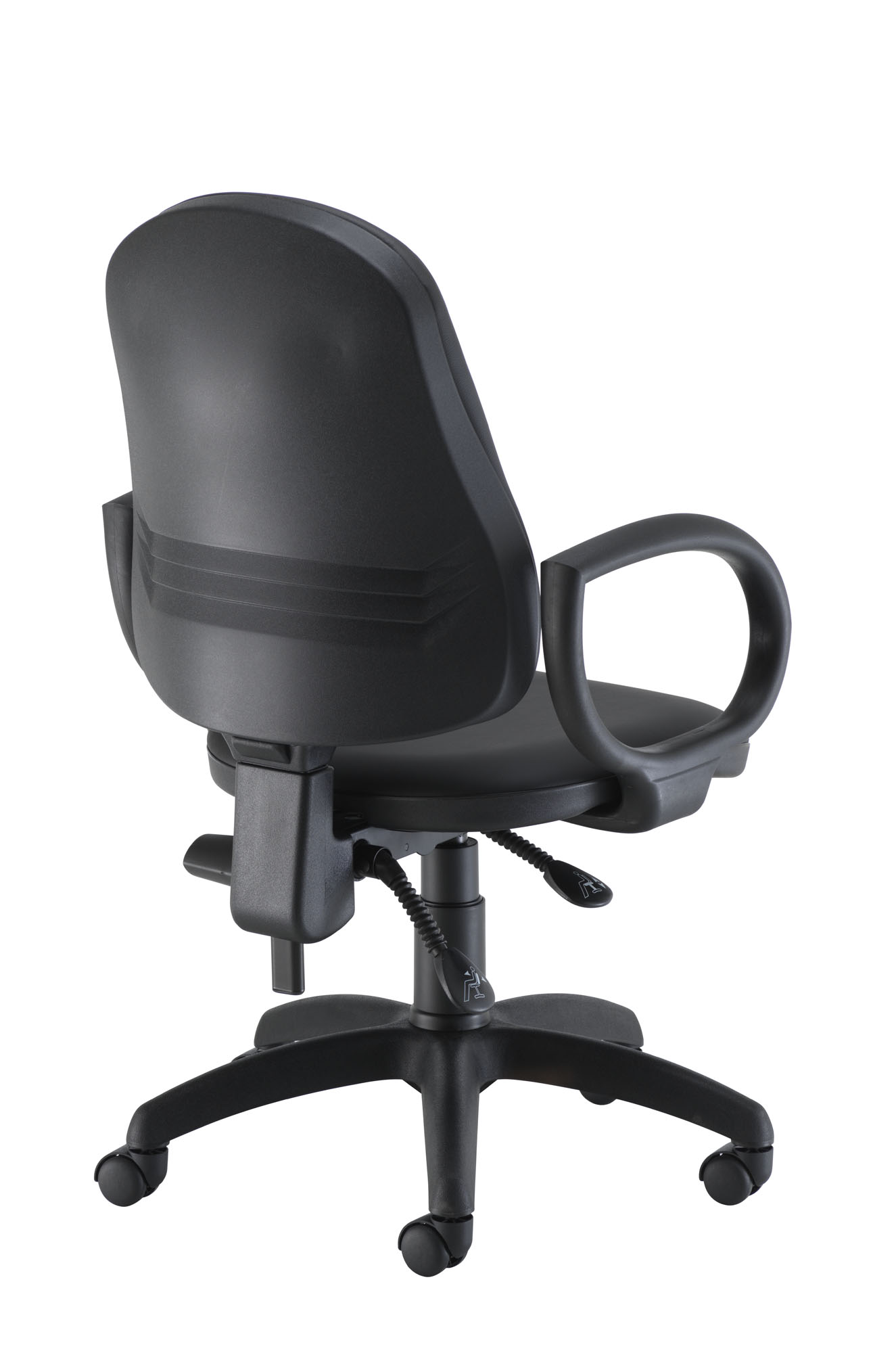 Calypso 2 High Back Operator Chair | Fixed Arms | Black PU thumbnail 4