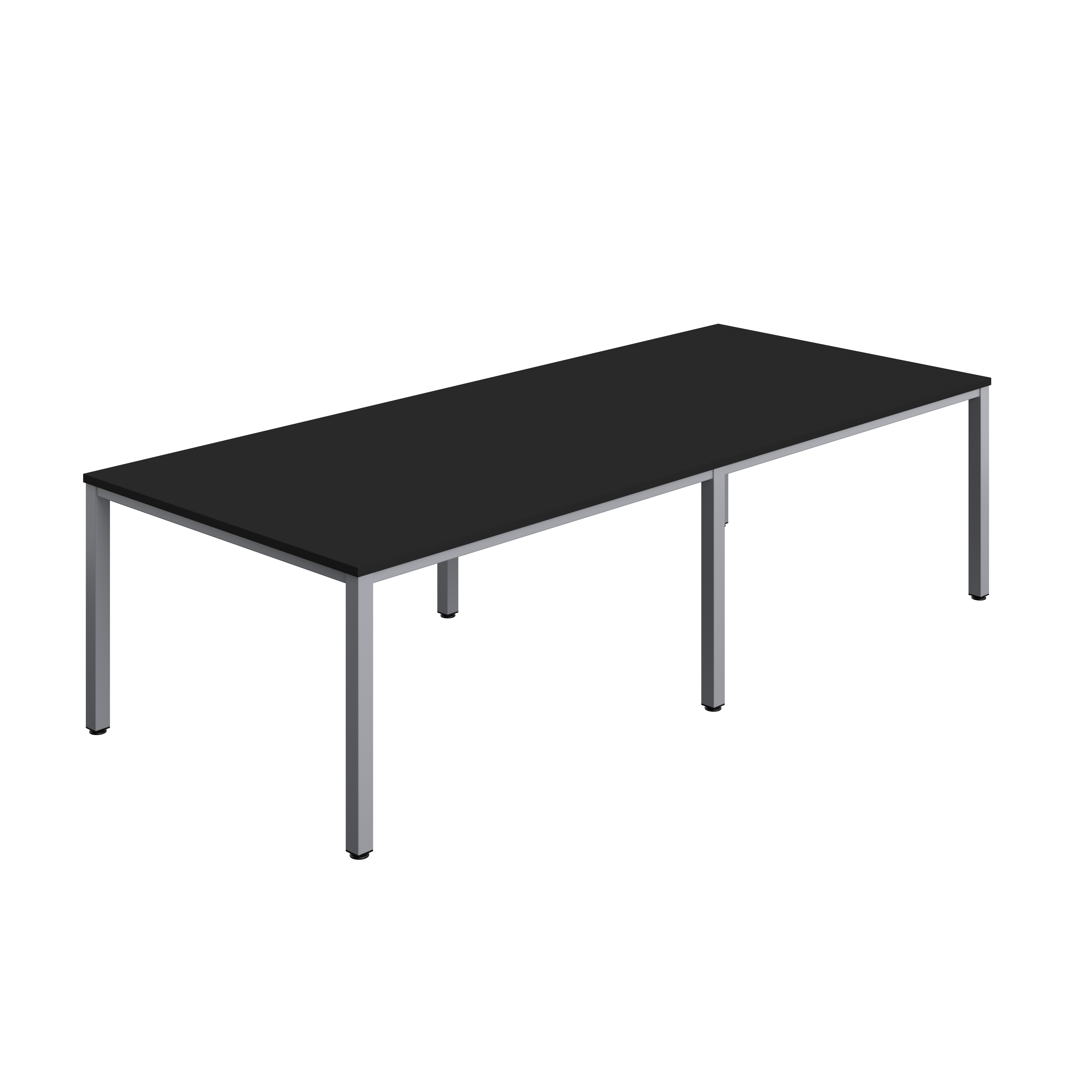 Fraction Infinity Rectangular Meeting Table (FSC) | 2800 X 1200 | Black/Silver