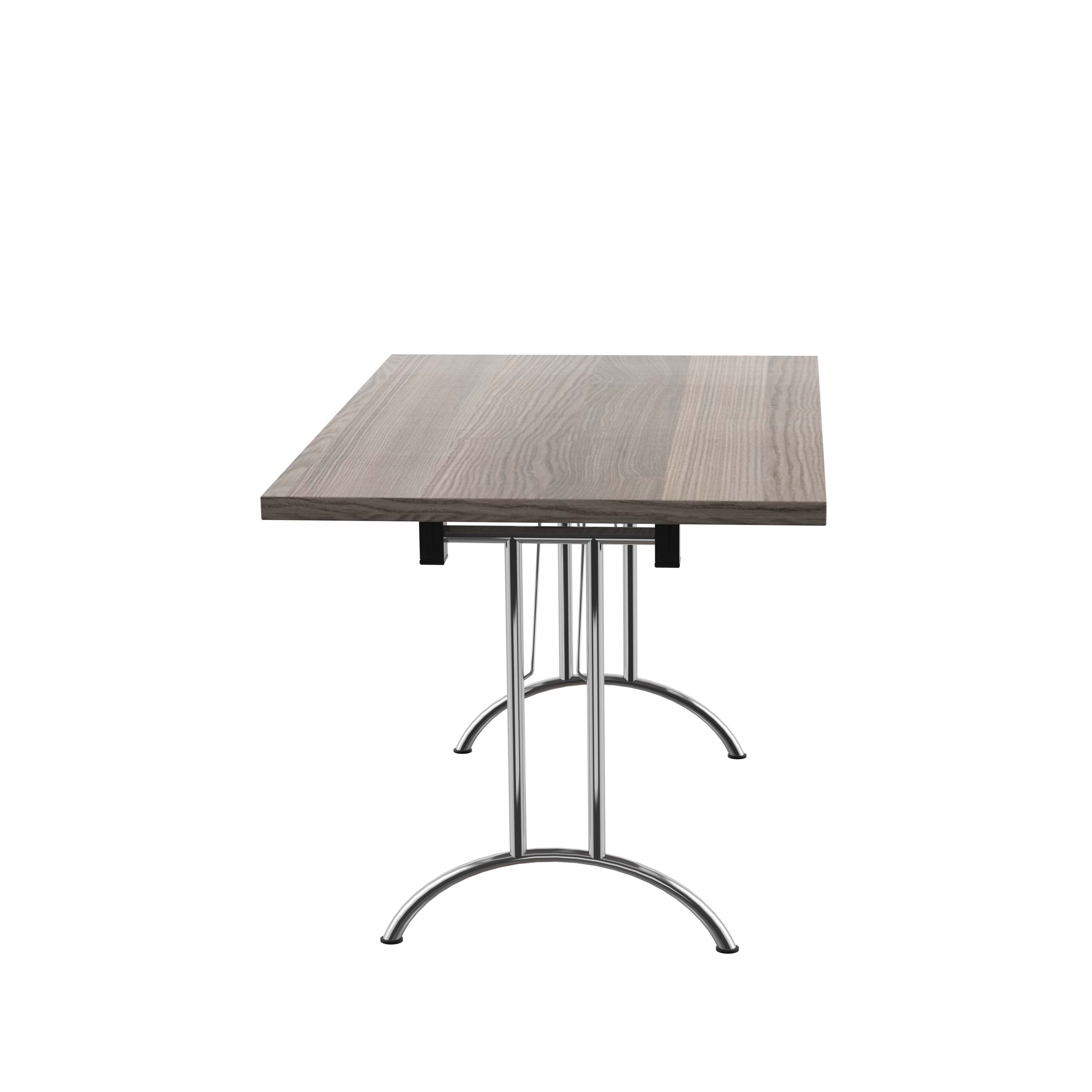 One Union Rectangular Folding Table (FSC) | 1200 X 800 | Grey Oak/Silver thumbnail 3