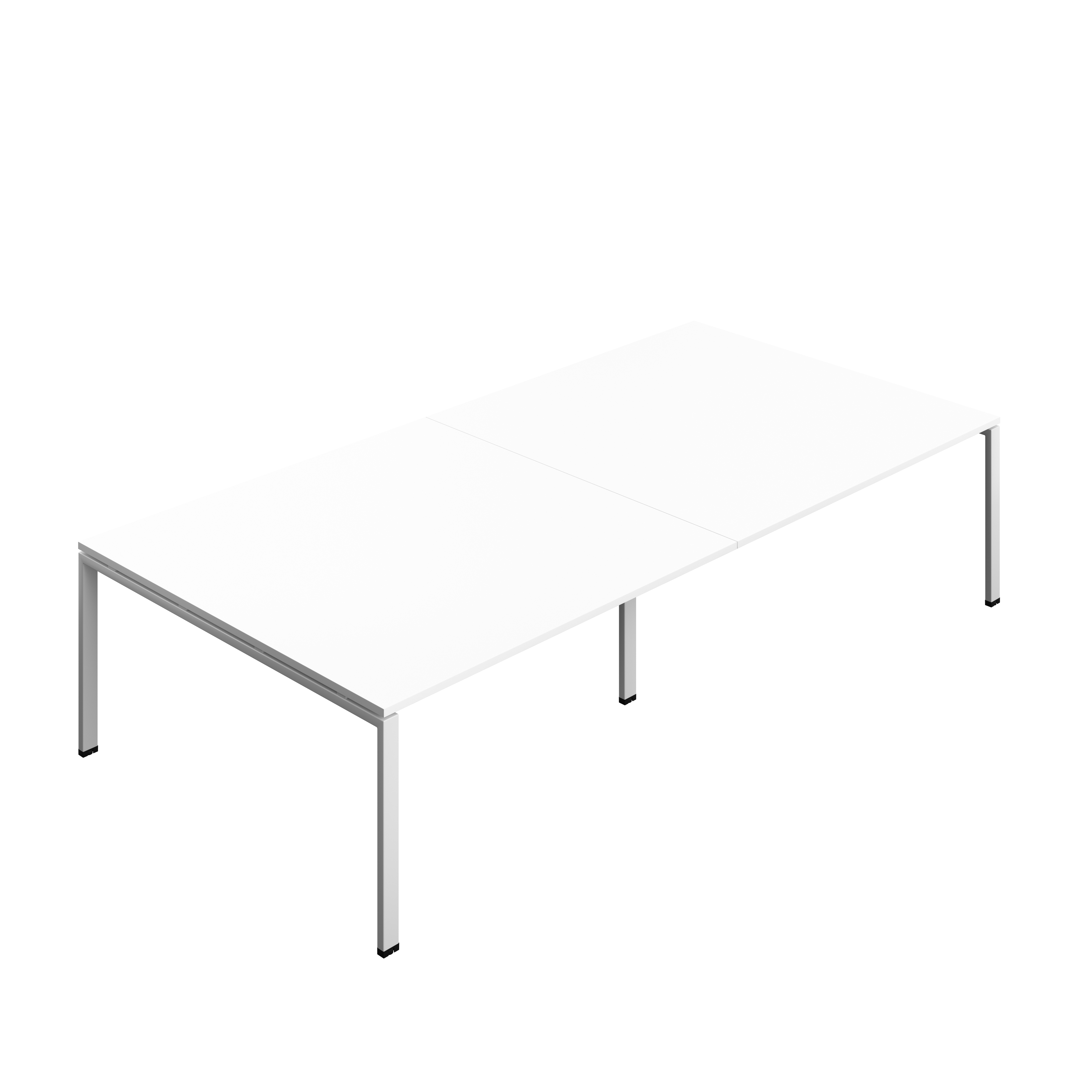 Synergy Meeting Table (FSC) : Goal Post Leg : 3200 | 1600 | White/Silver