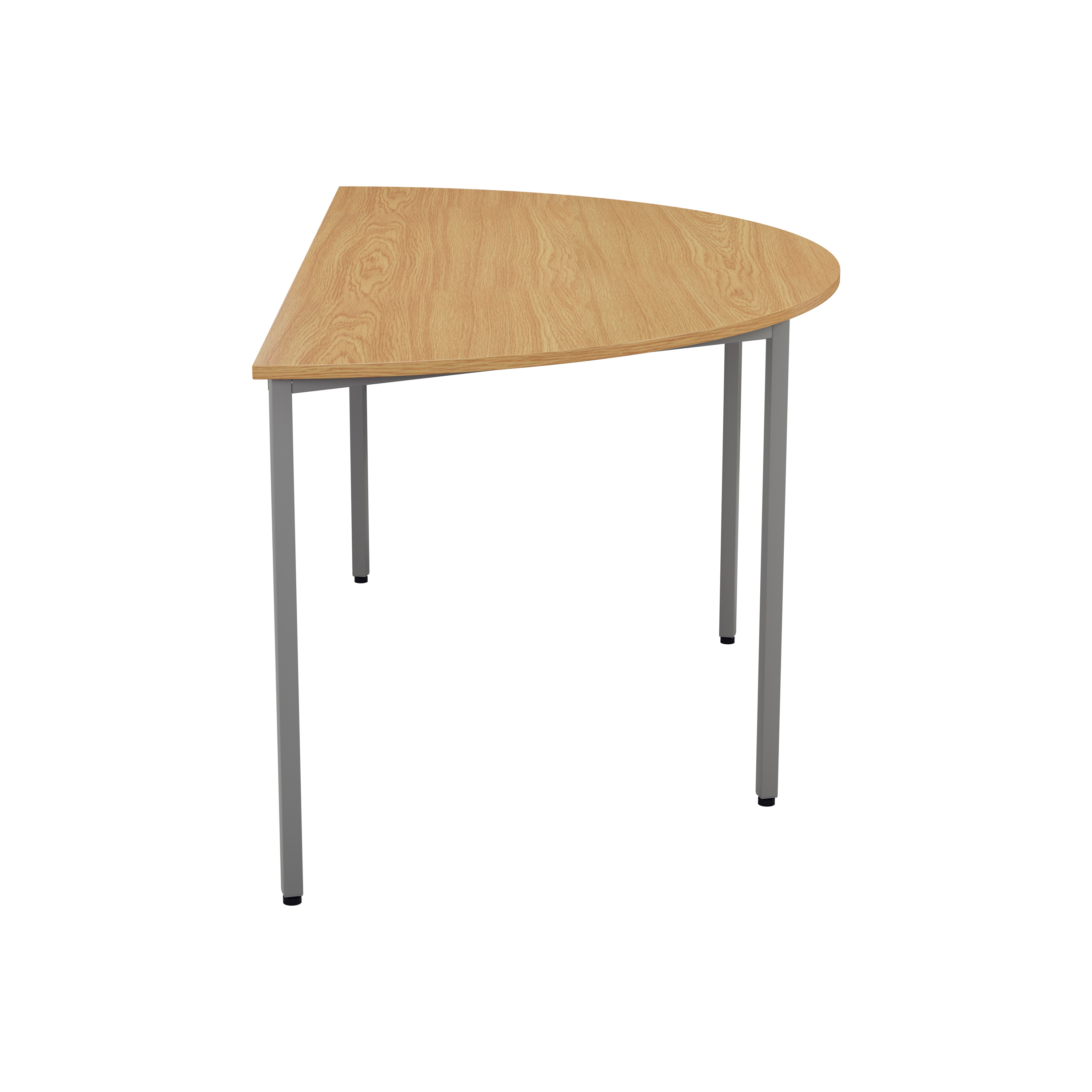 Semicircular Multipurpose Table | 1600 X 800 | Nova Oak/Silver thumbnail 3