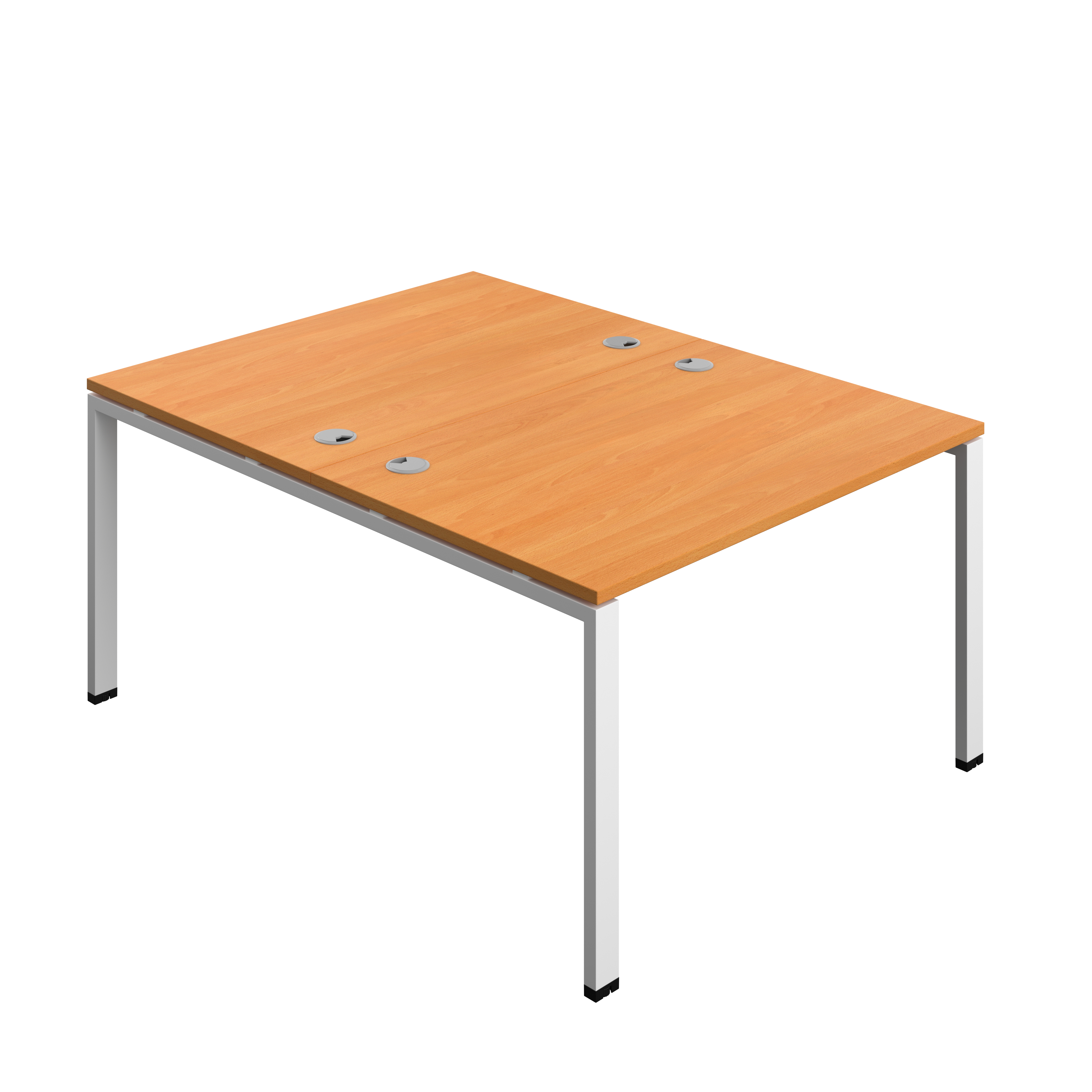 Synergy Bench with Cable Ports: 2 Person (FSC) : Goal Post Leg : 1200 | 800 | Beech/White