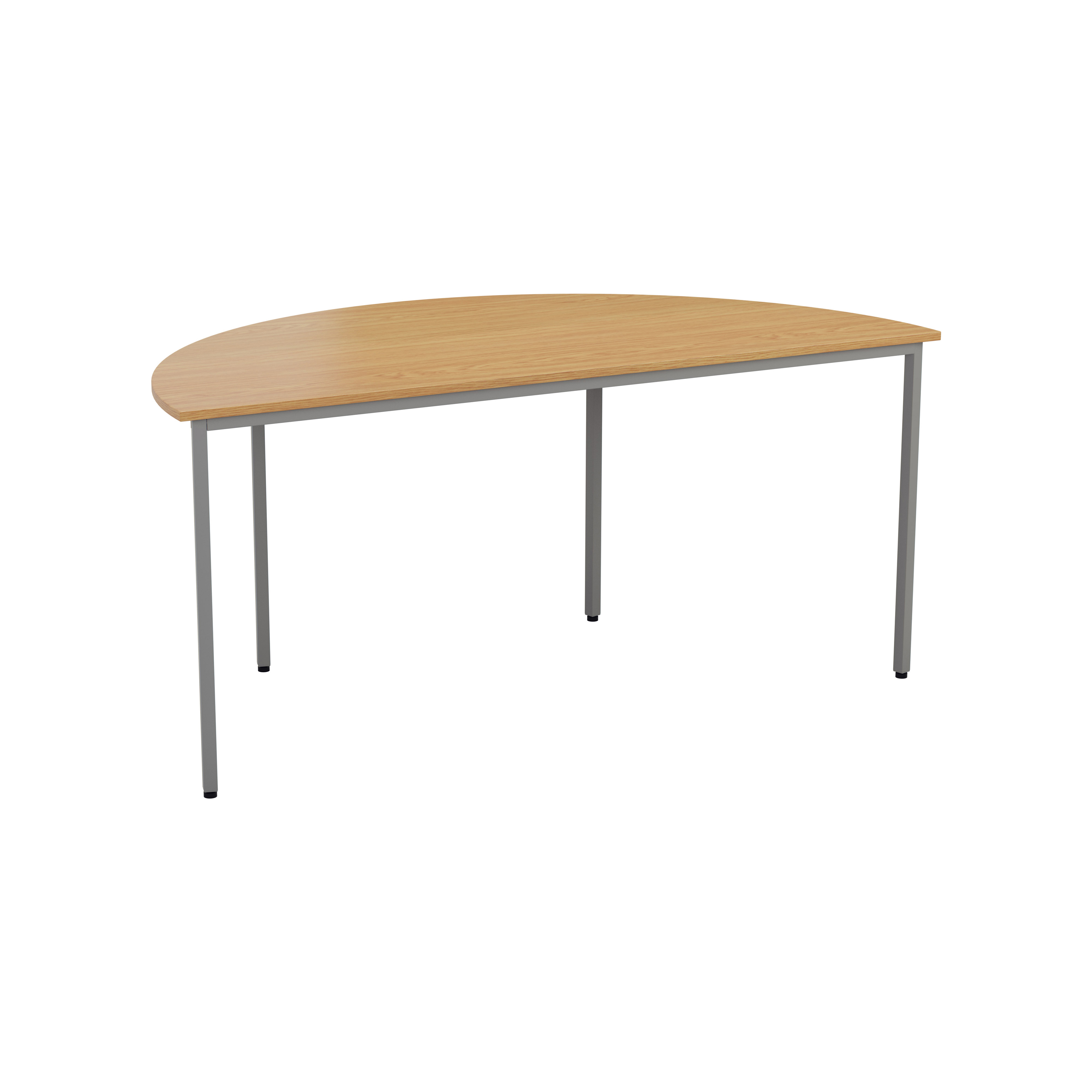 Semicircular Multipurpose Table | 1600 X 800 | Nova Oak/Silver thumbnail 4