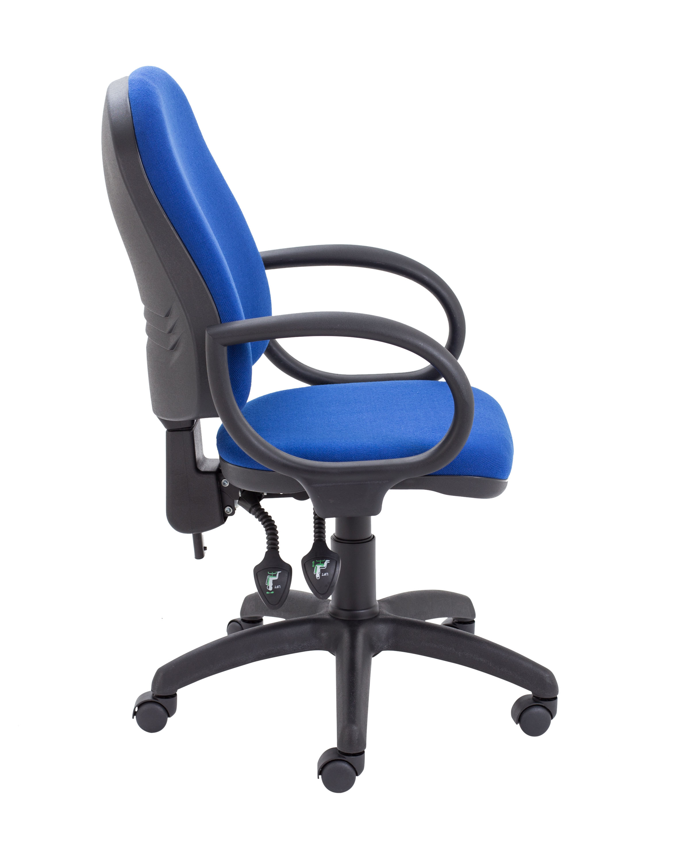 Calypso 2 High Back Operator Chair | Fixed Arms | Royal Blue thumbnail 3