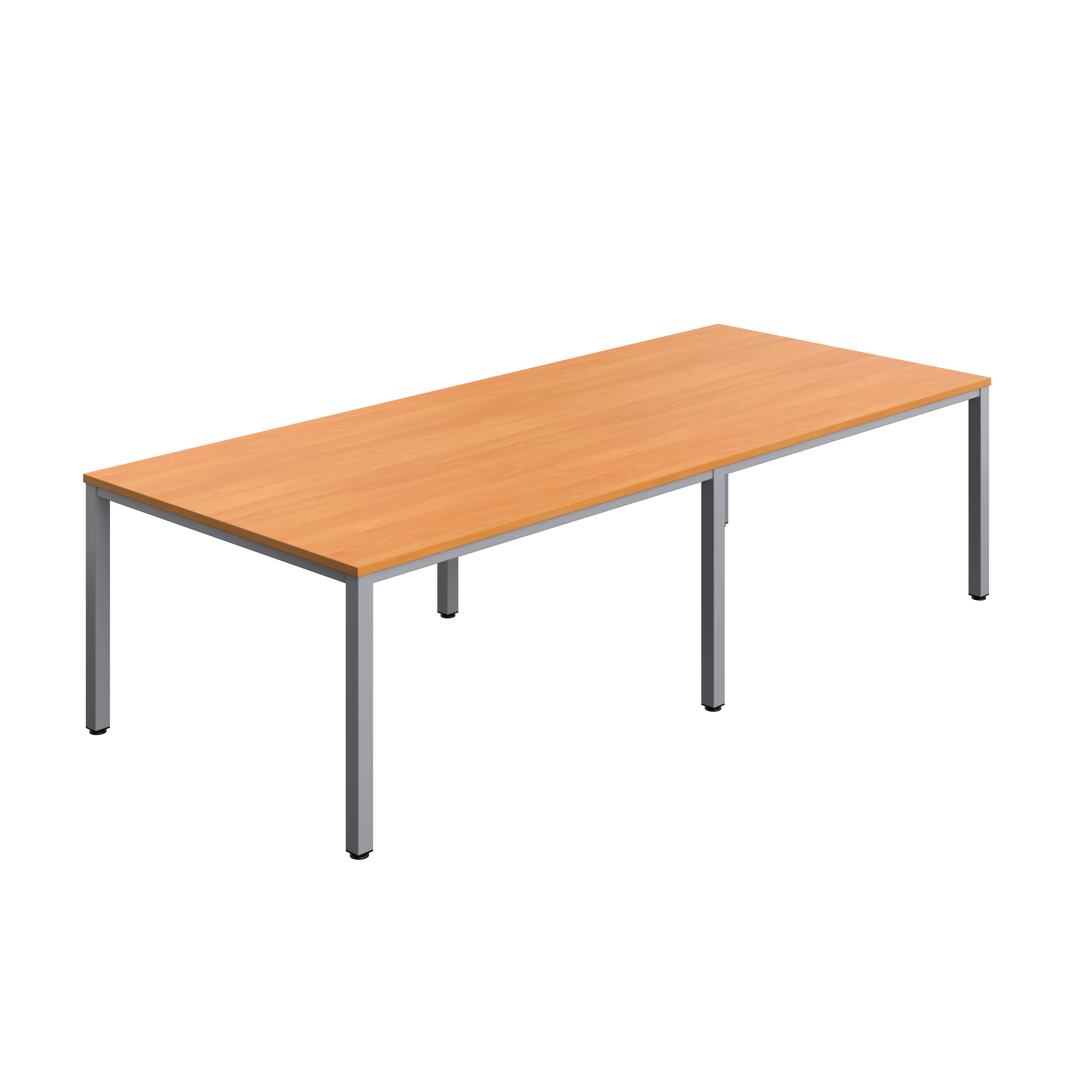 Fraction Infinity Rectangular Meeting Table (FSC) | 2800 X 1200 | Beech/Silver