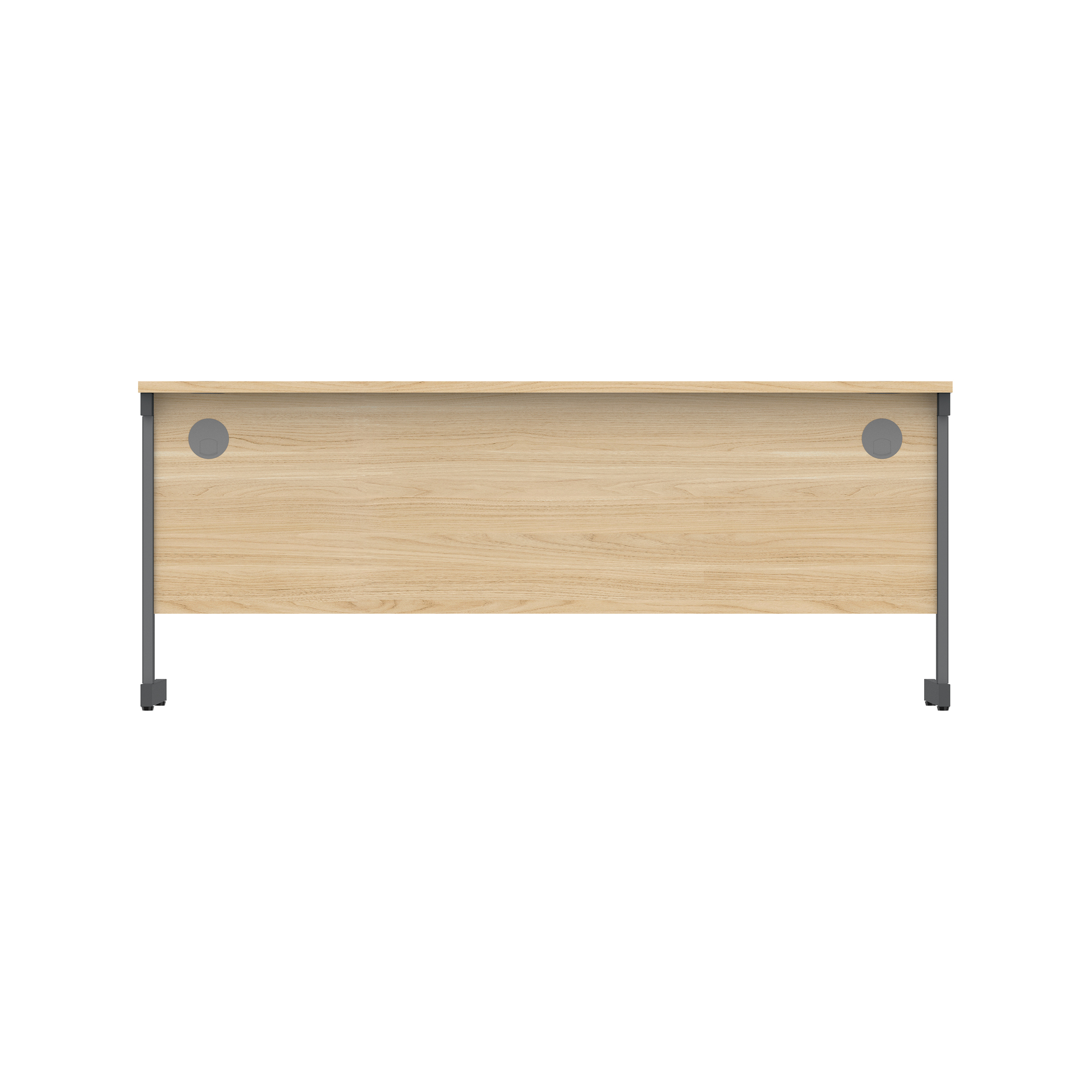 Office Rectangular Desk with Steel Single Upright Cantilever Frame (FSC) | 1800X600 | Canadian Oak/Graphite thumbnail 4