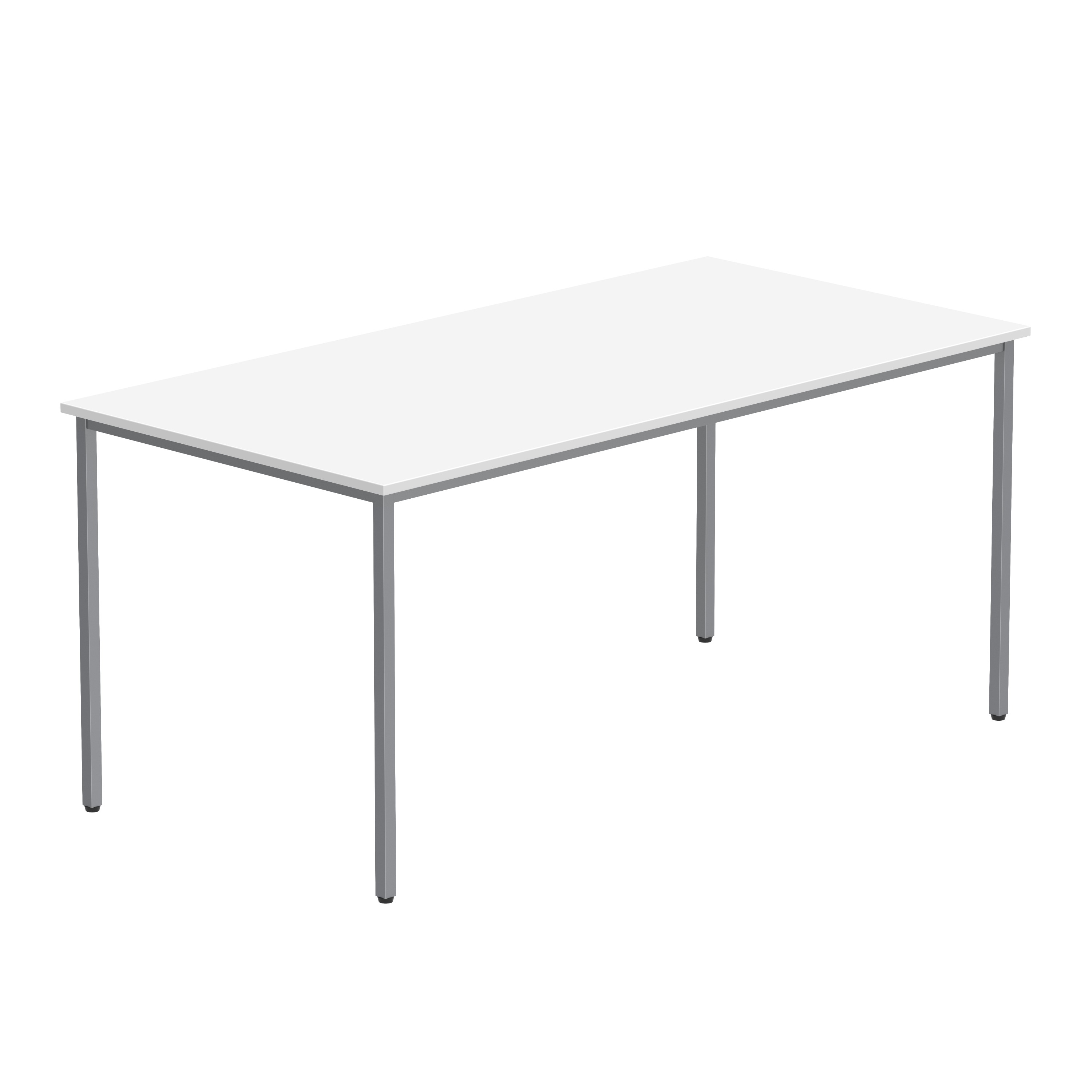 Office Rectangular Multi-Use Table (FSC) | 1600X800 | Arctic White/Silver thumbnail 6