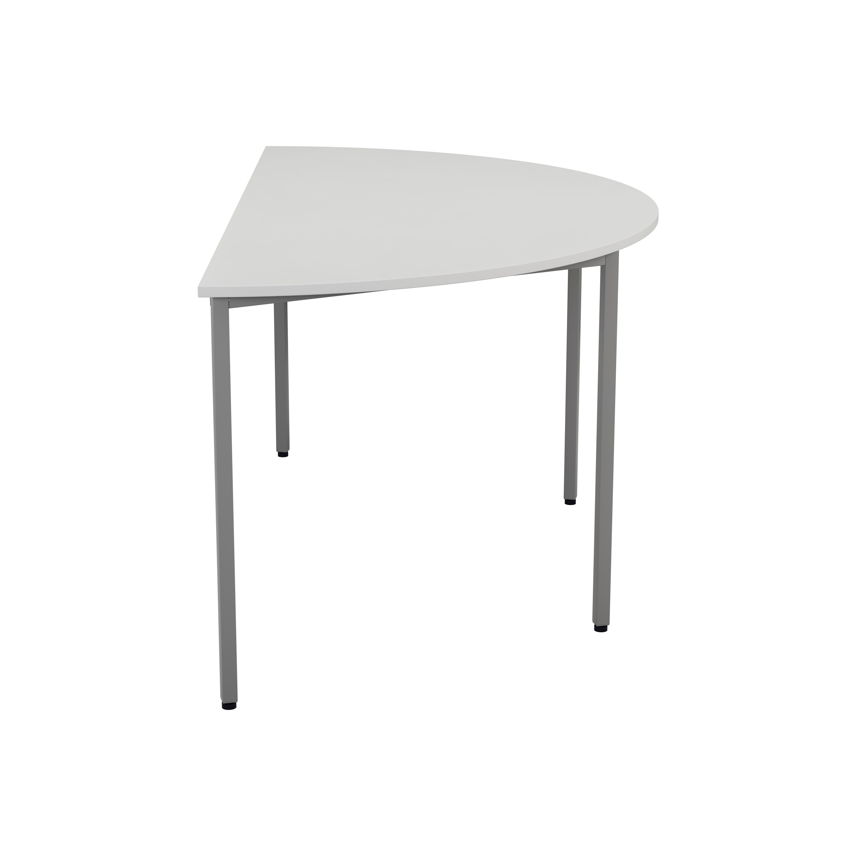 Semicircular Multipurpose Table | 1600 X 800 | White/Silver thumbnail 3